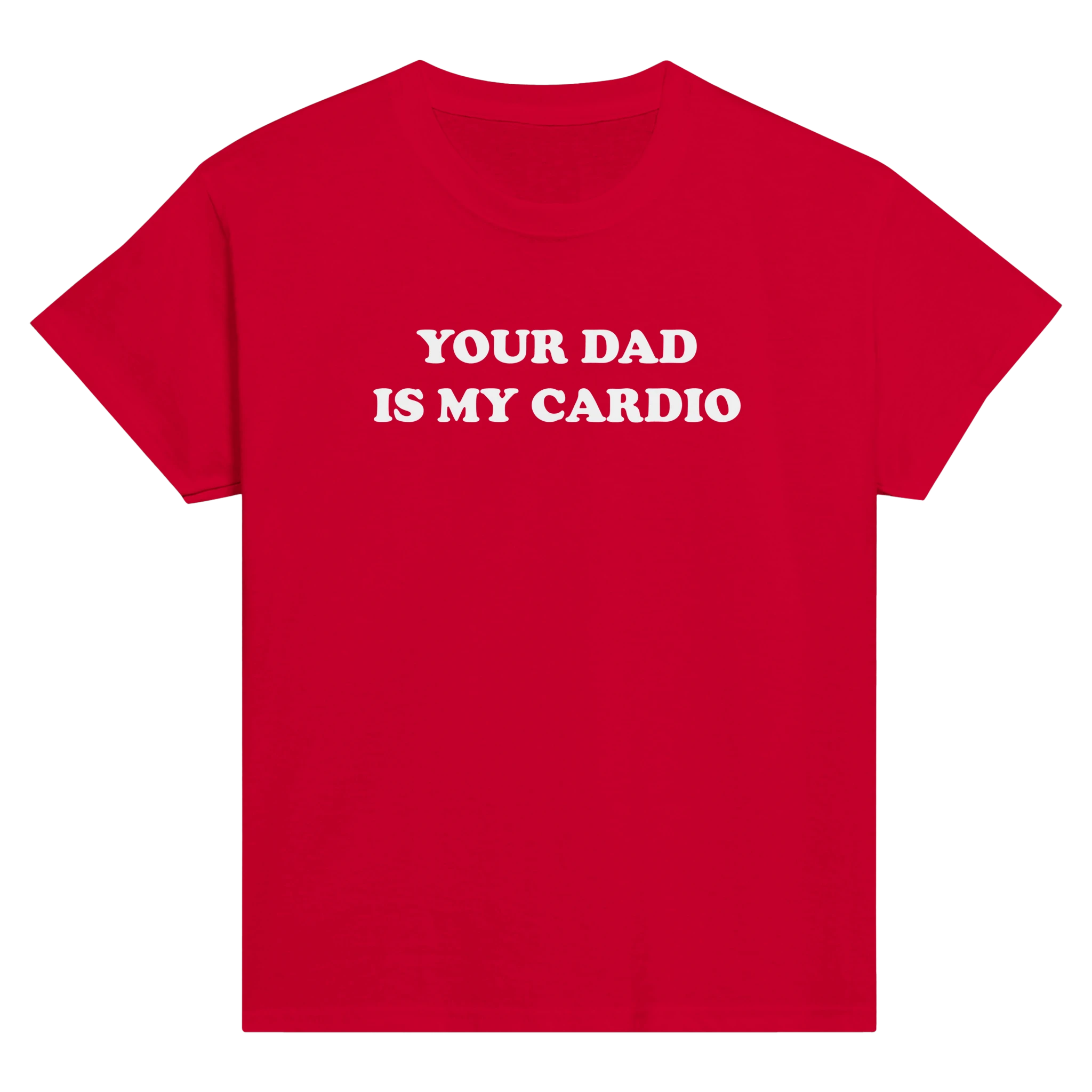 Your dad is my cardio – morsom baby tee fra Køddeklær