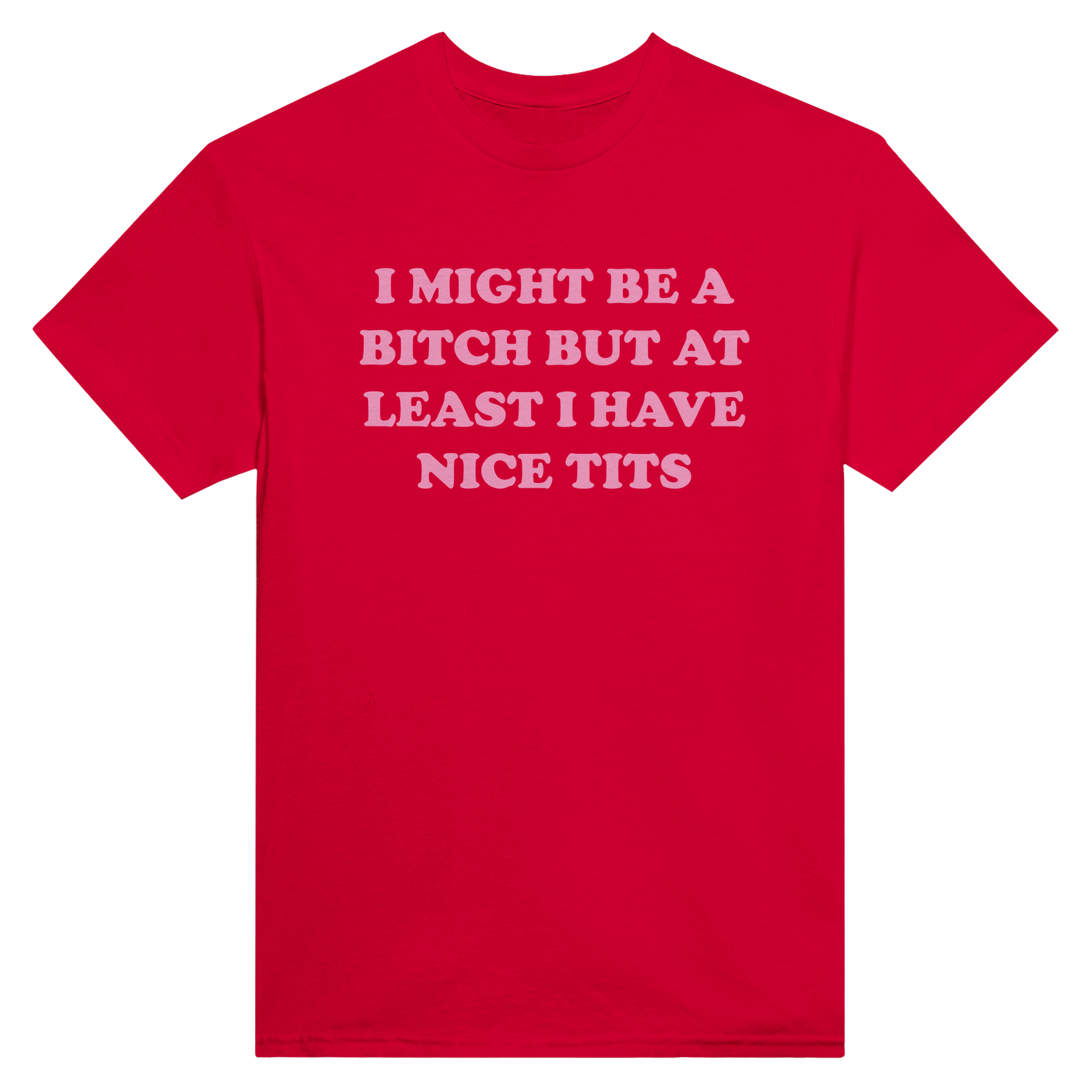 I might be a bitch but atleast i have nice tits – morsom t-skjorte fra Køddeklær