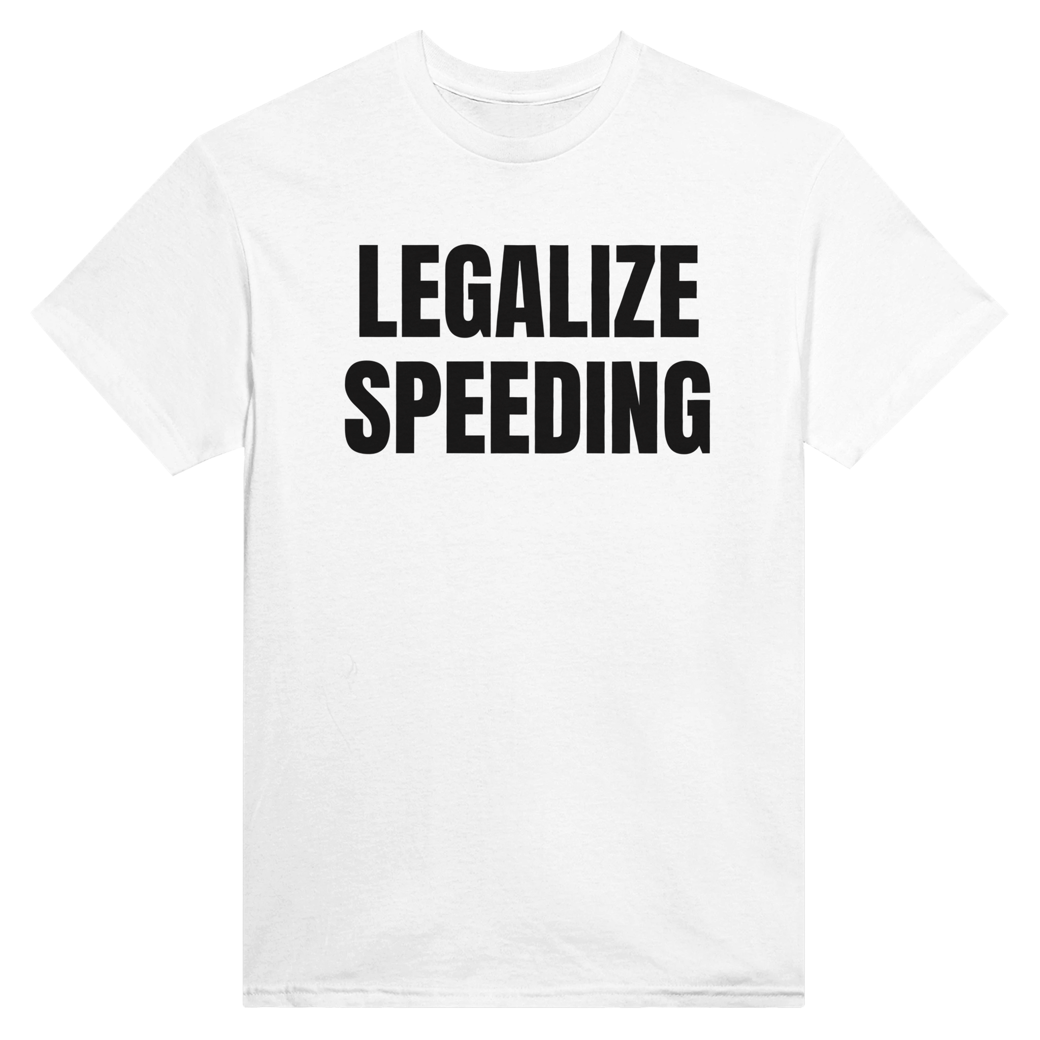 Legalize speeding – morsom t-skjorte fra Køddeklær