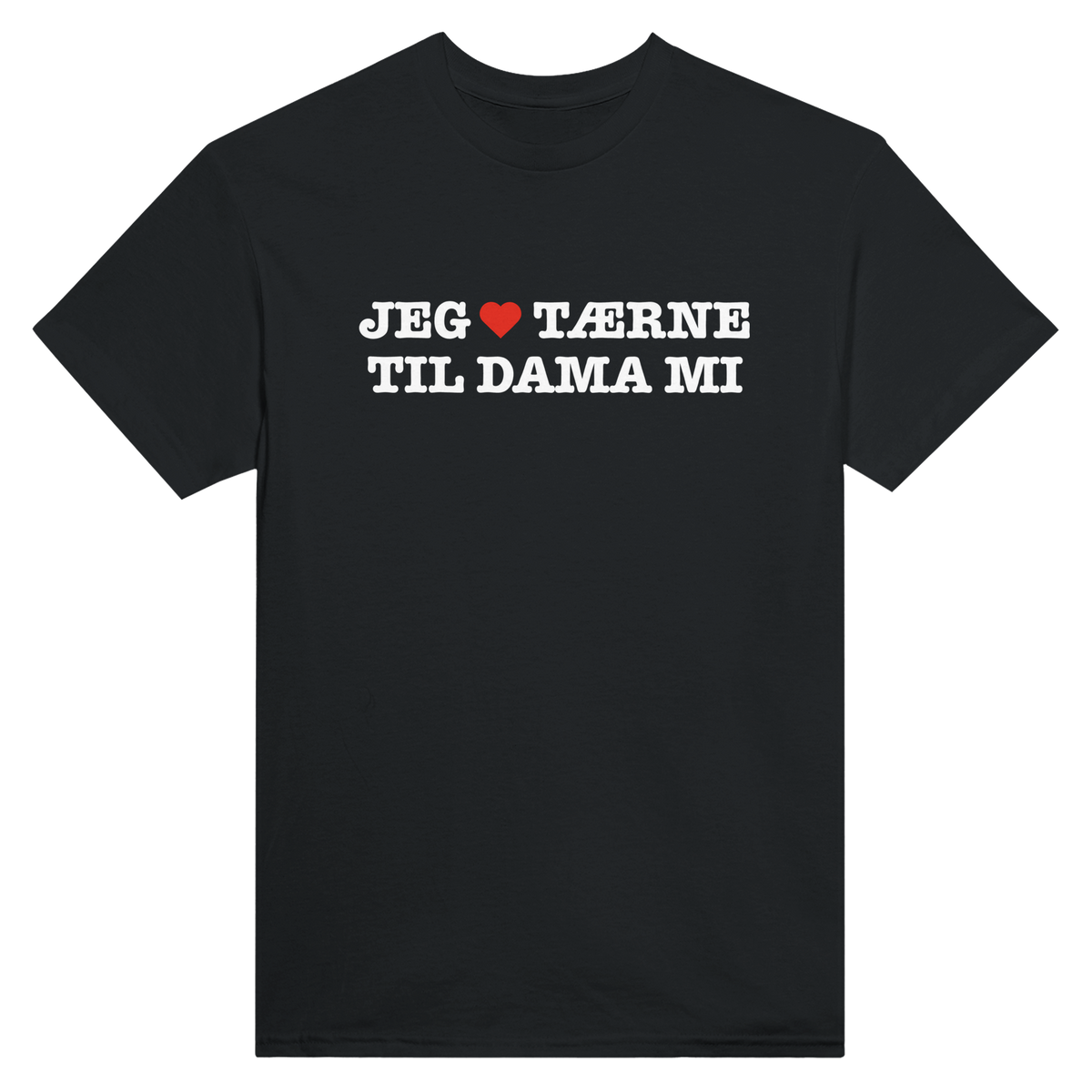 Jeg hjerte tærne til dama mi – morsom t-skjorte med norsk humor fra Køddeklær