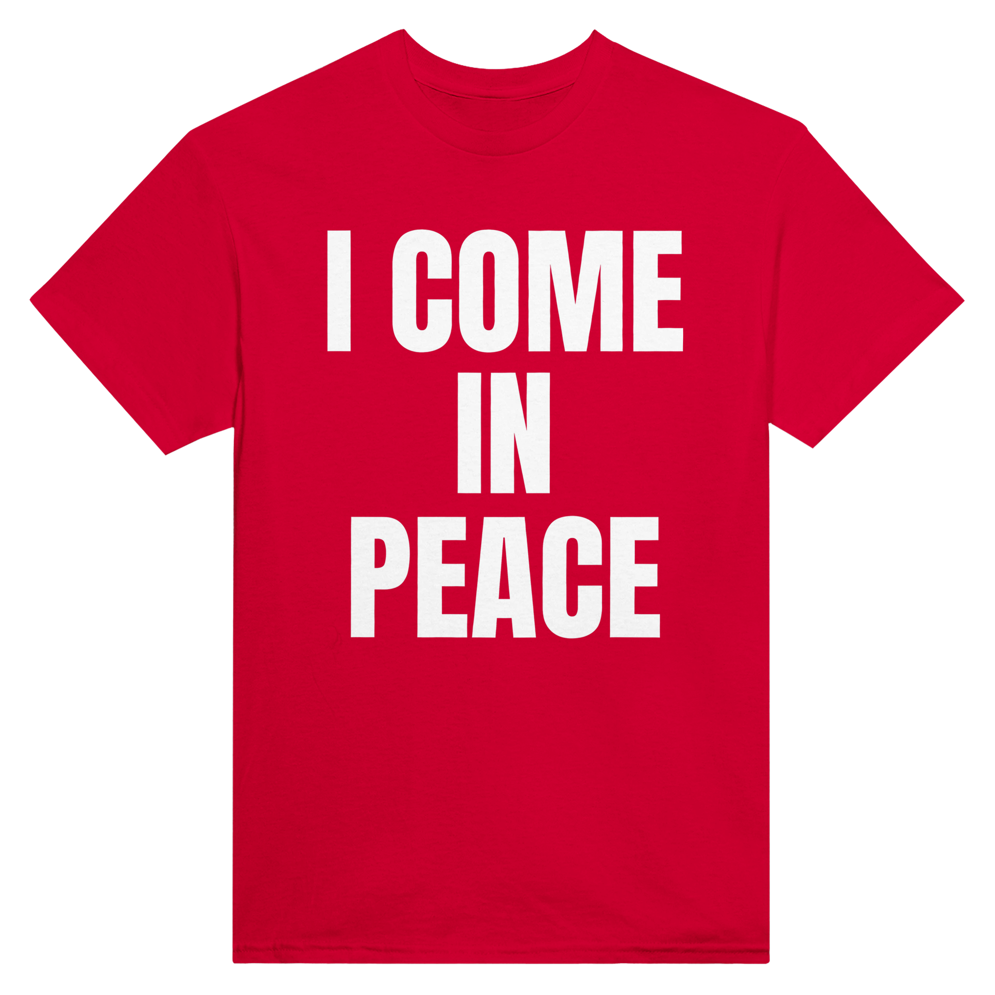 I come in peace – morsom t-skjorte fra Køddeklær