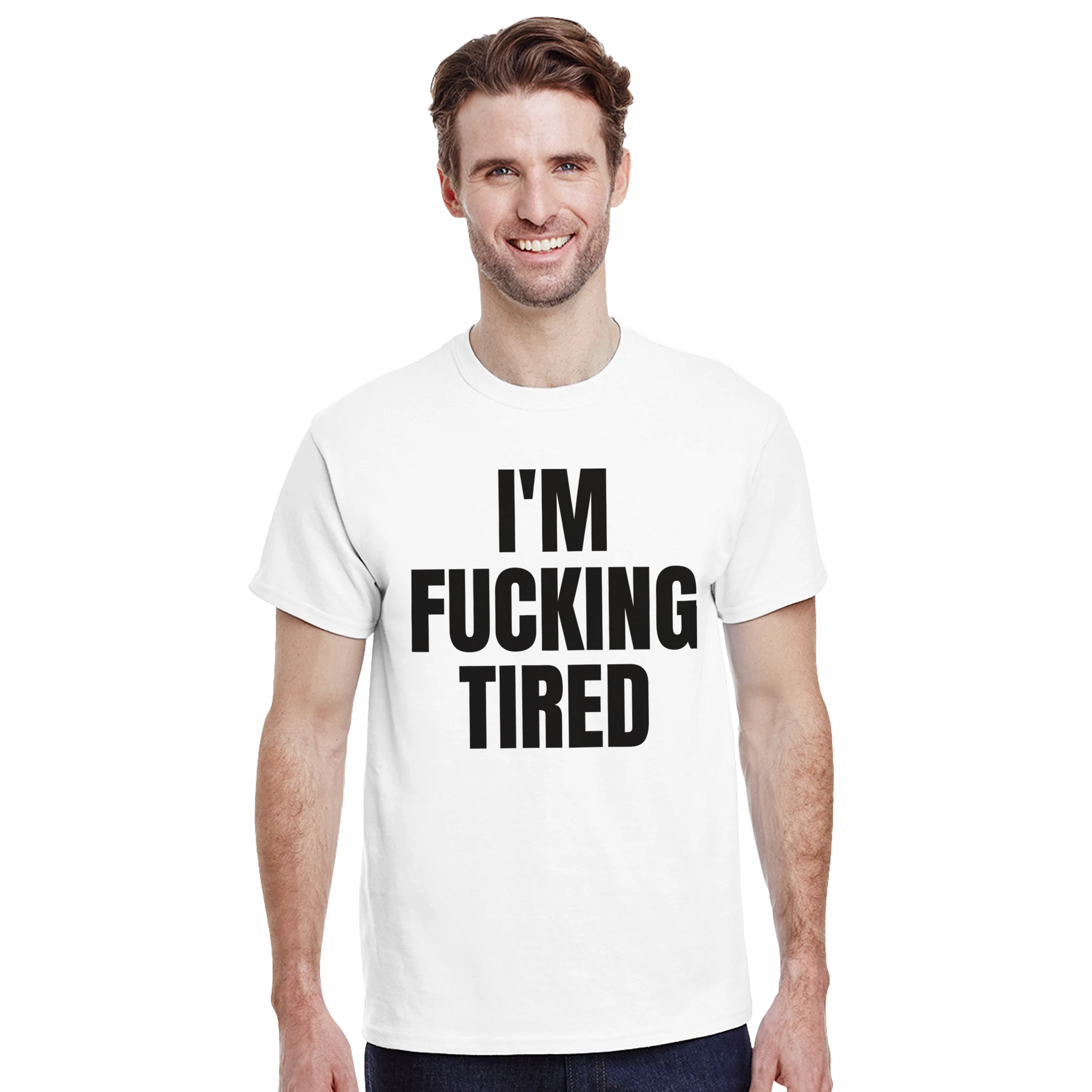 I'm fucking tired – morsom t-skjorte fra Køddeklær