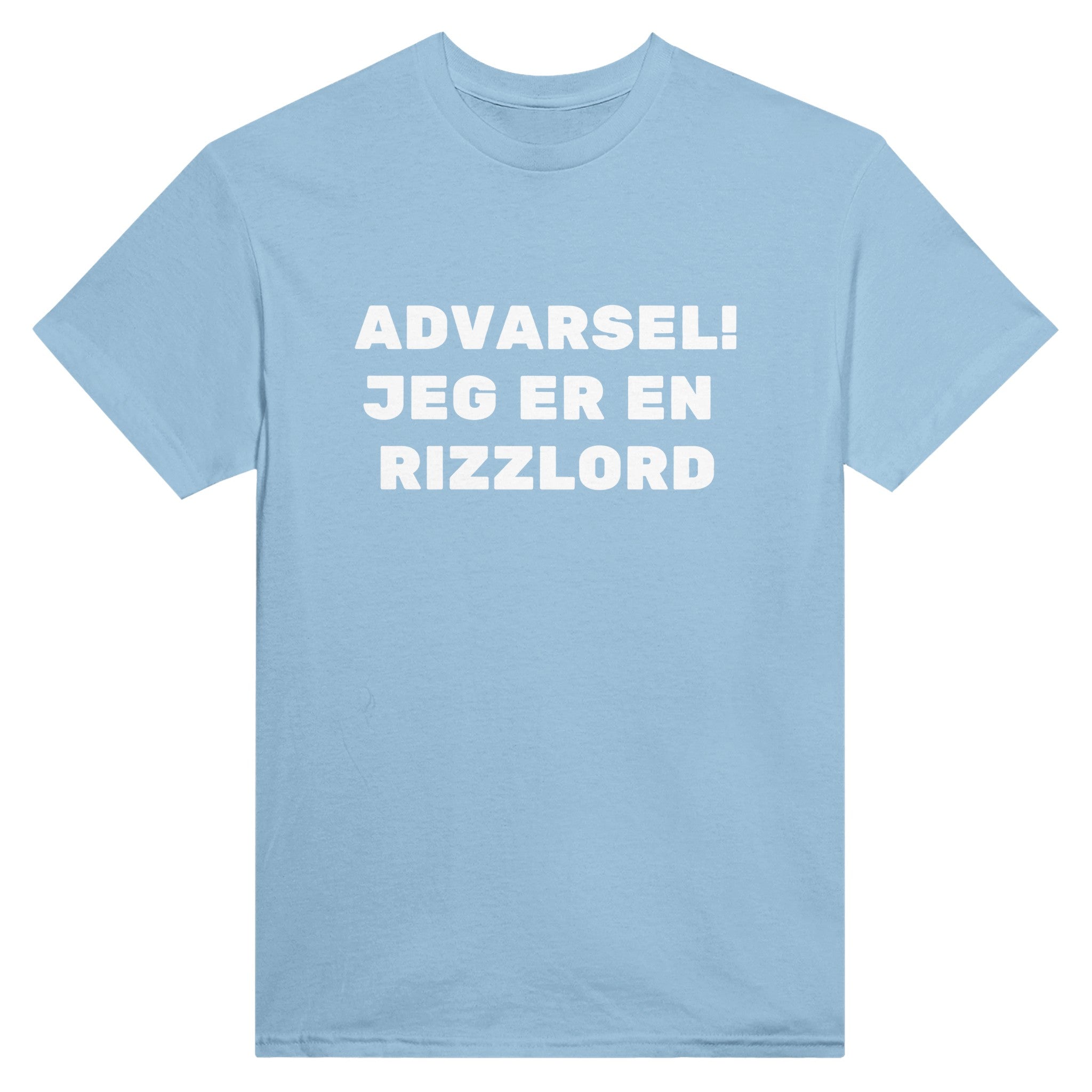 Advarsel! jeg er en rizzlord – morsom t-skjorte fra Køddeklær