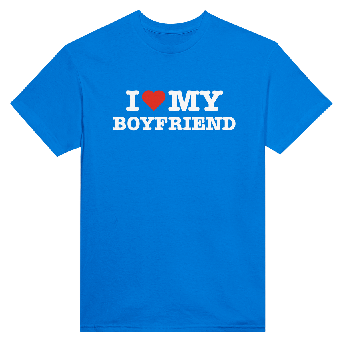 I love my boyfriend – morsom t-skjorte fra Køddeklær