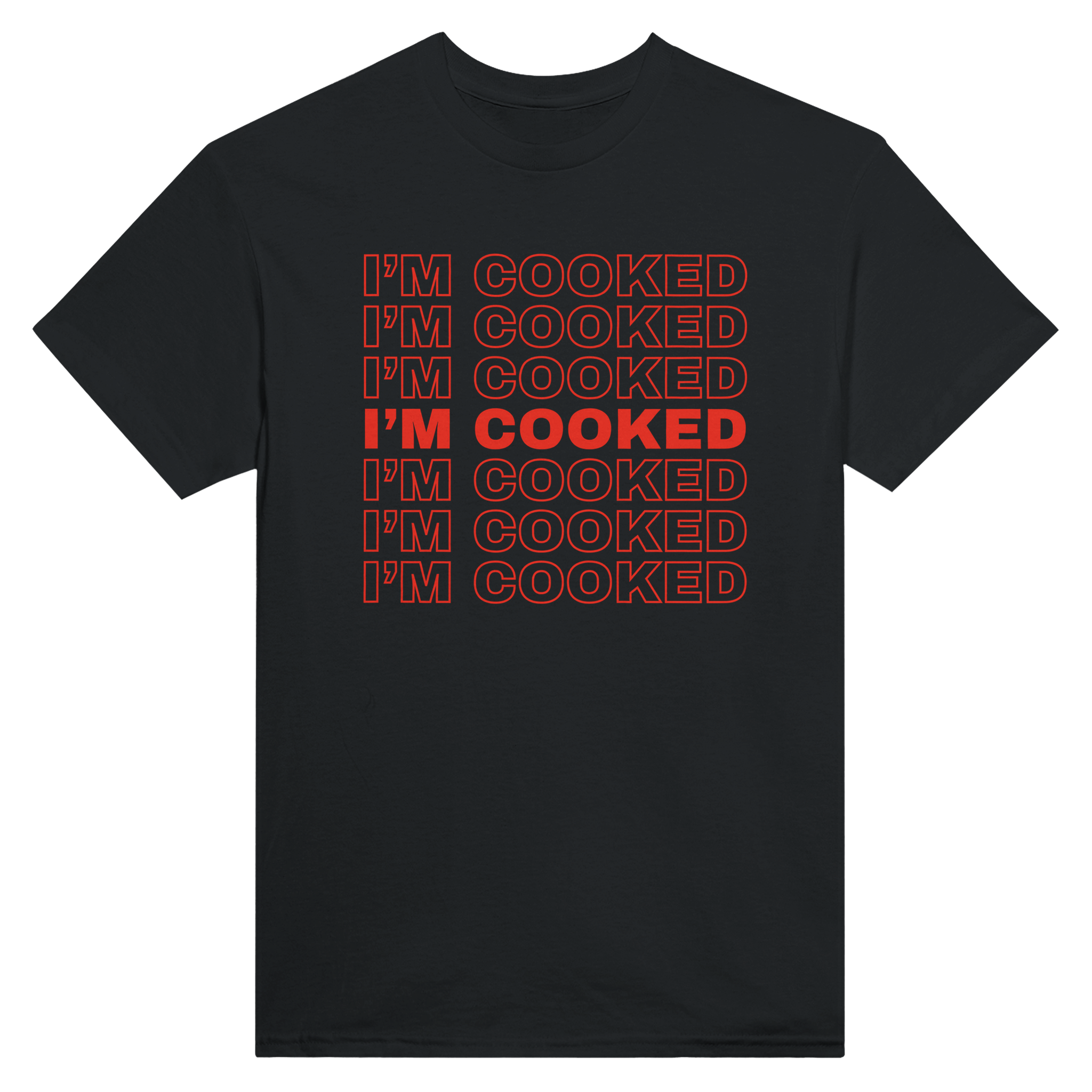 I'm cooked – morsom t-skjorte fra Køddeklær