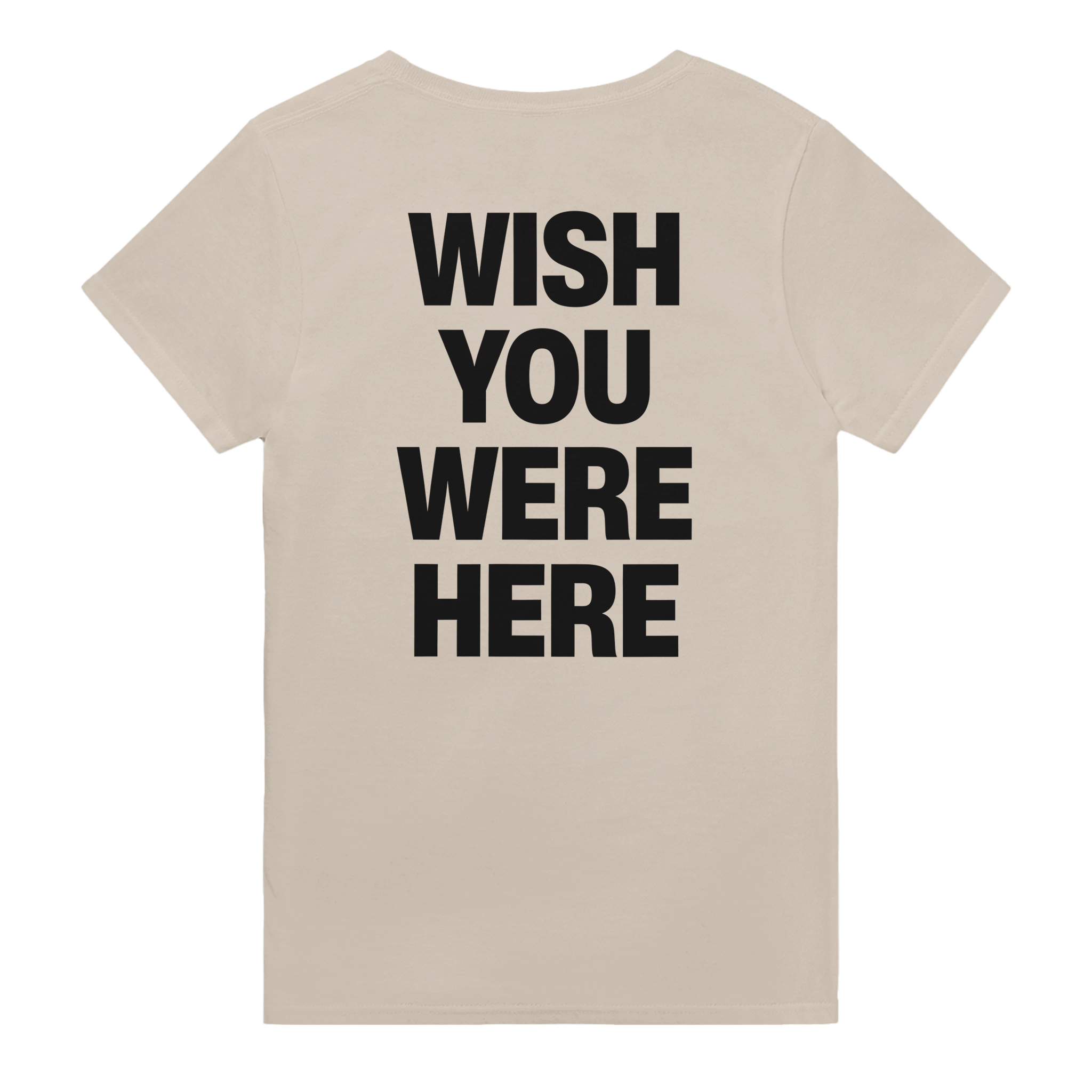 Wish you were here – morsom t-skjorte med backprint fra Køddeklær
