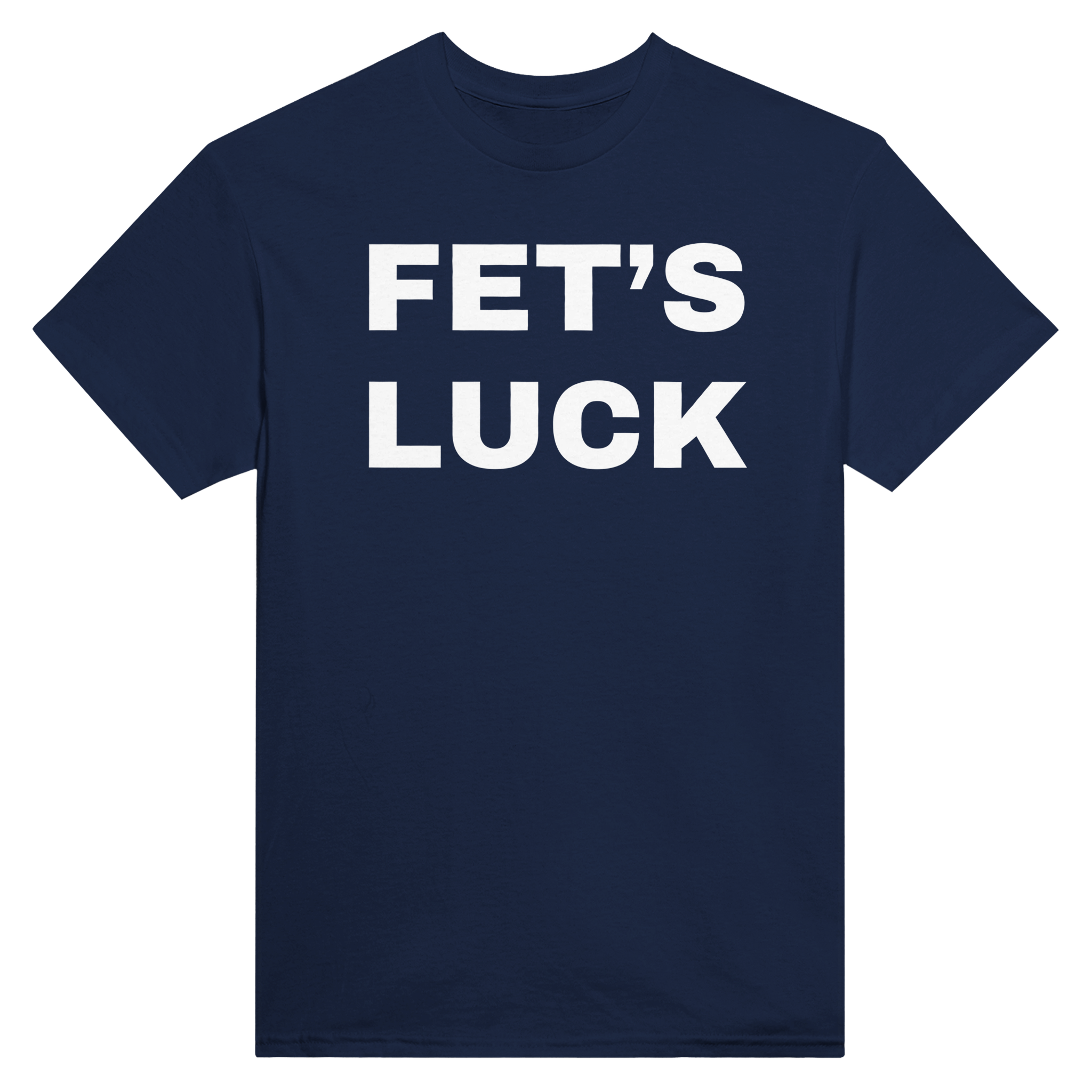 Fet's luck – morsom t-skjorte fra Køddeklær