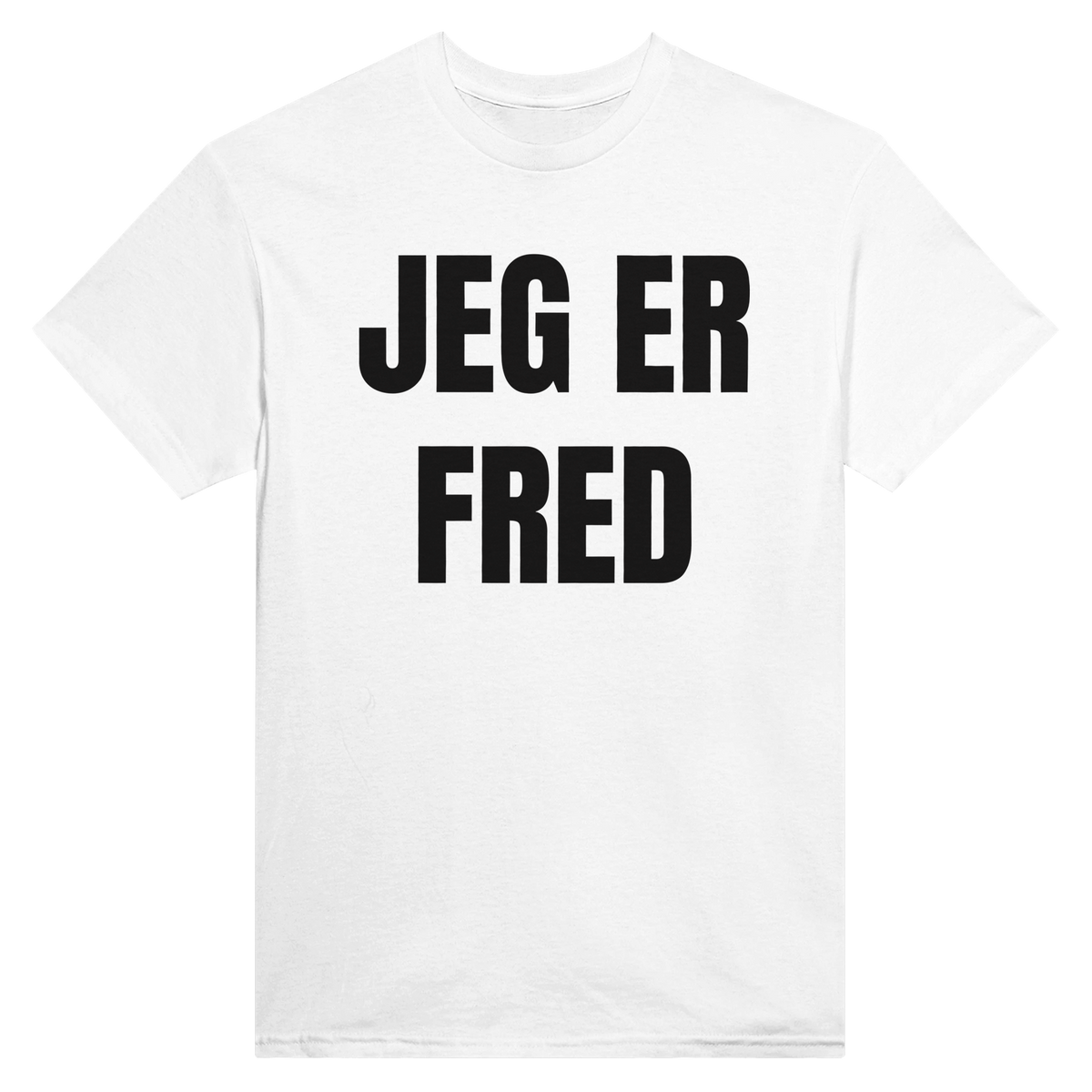 Jeg er fred – morsom t-skjorte med norsk humor fra Køddeklær