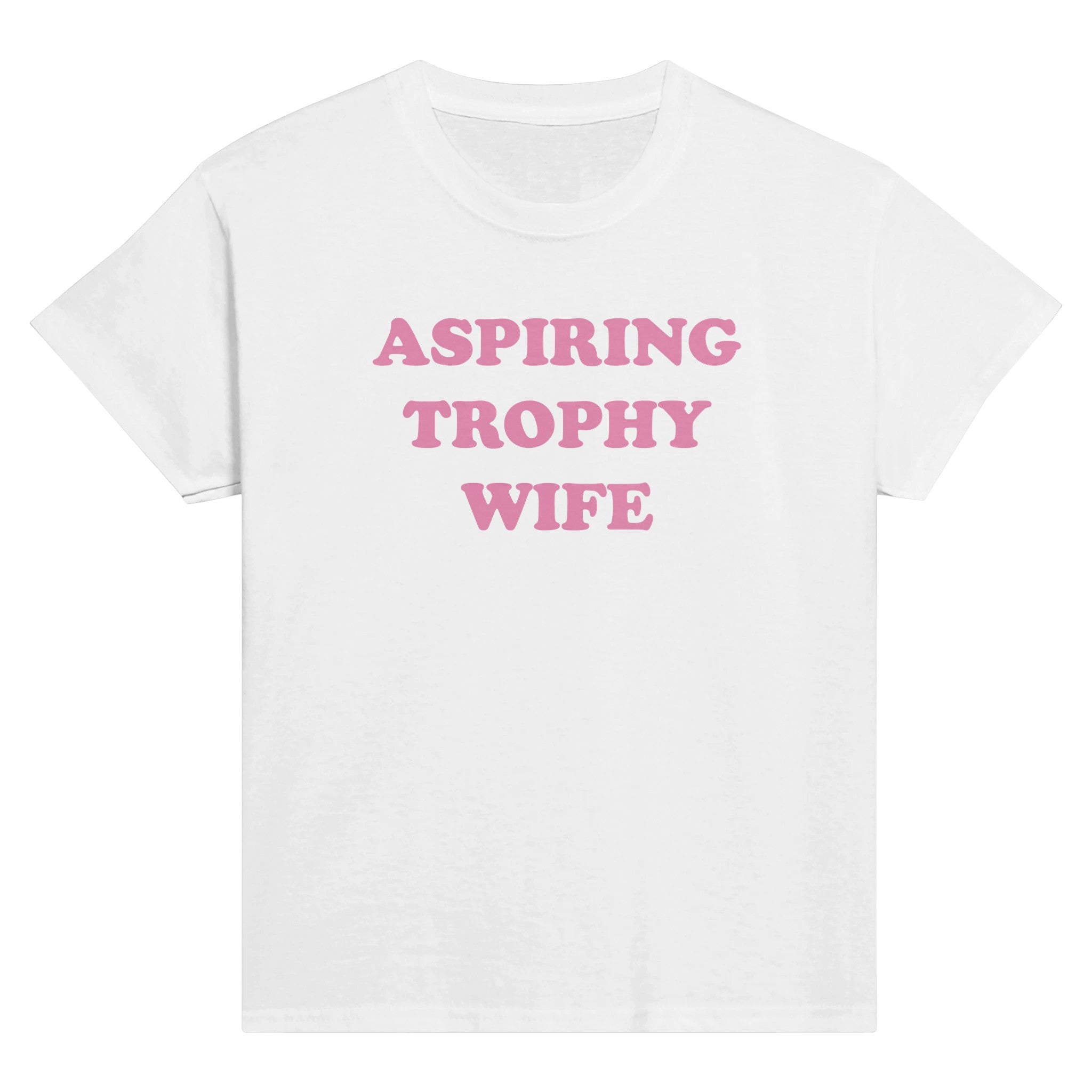 Aspiring trophy wife – morsom baby tee fra Køddeklær