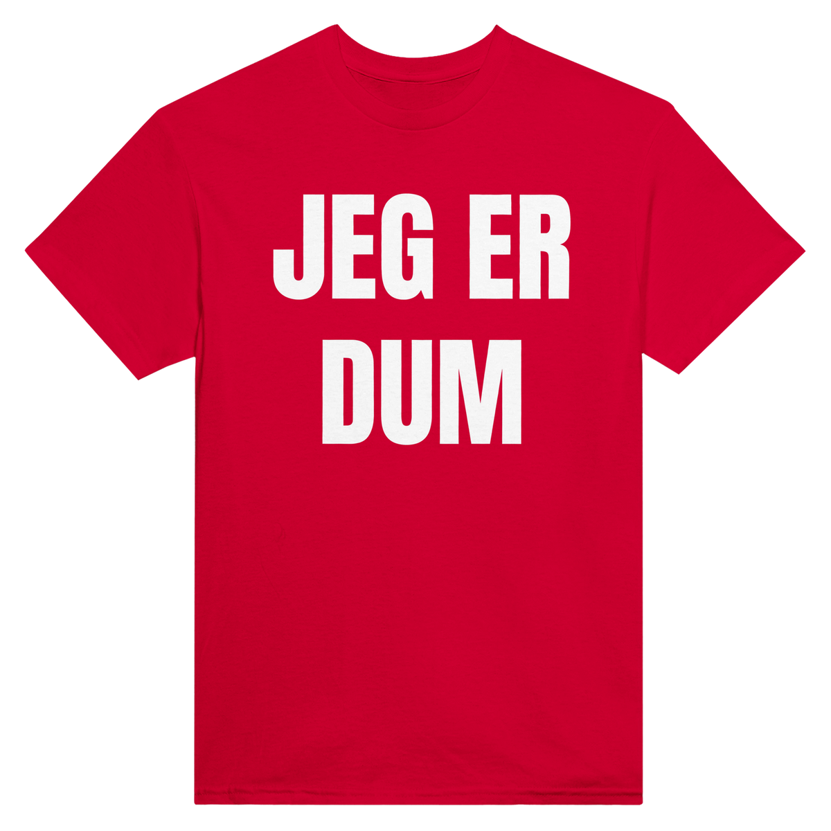 Jeg er dum – morsom t-skjorte med norsk humor fra Køddeklær