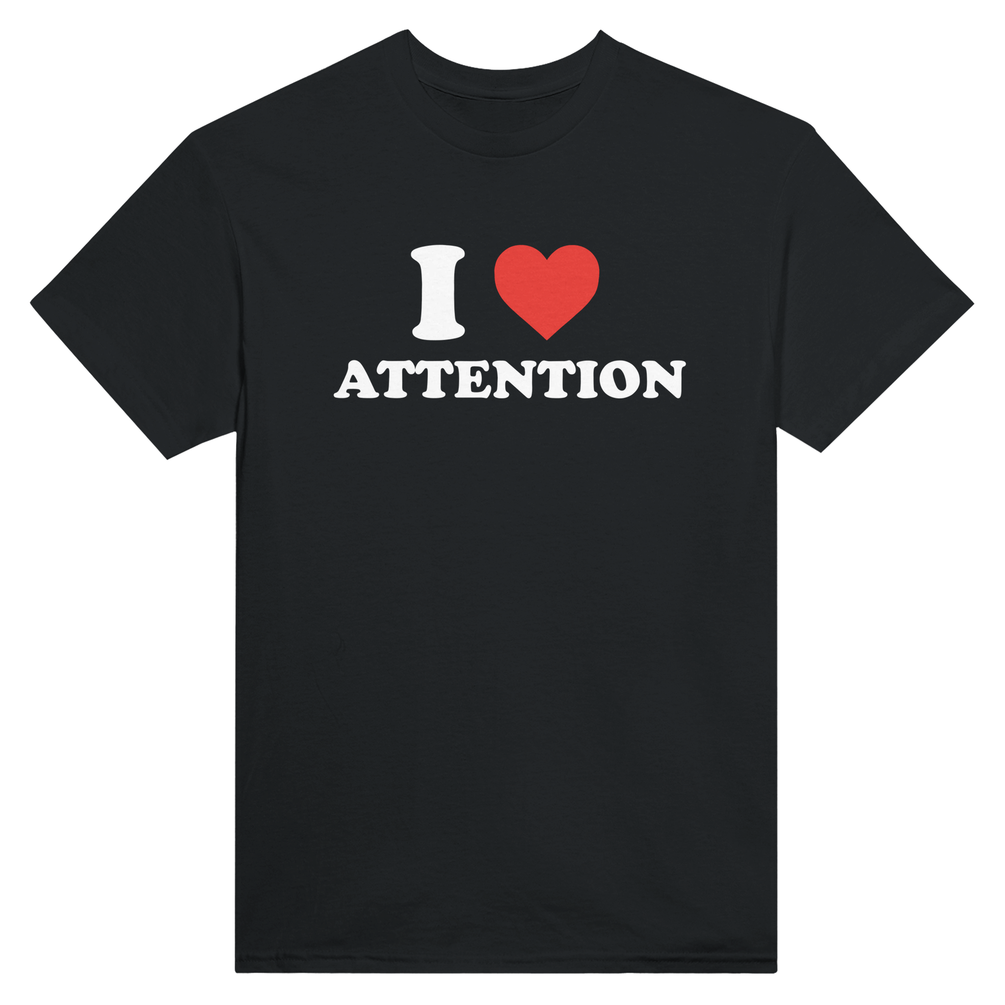 I love attention – morsom t-skjorte fra Køddeklær