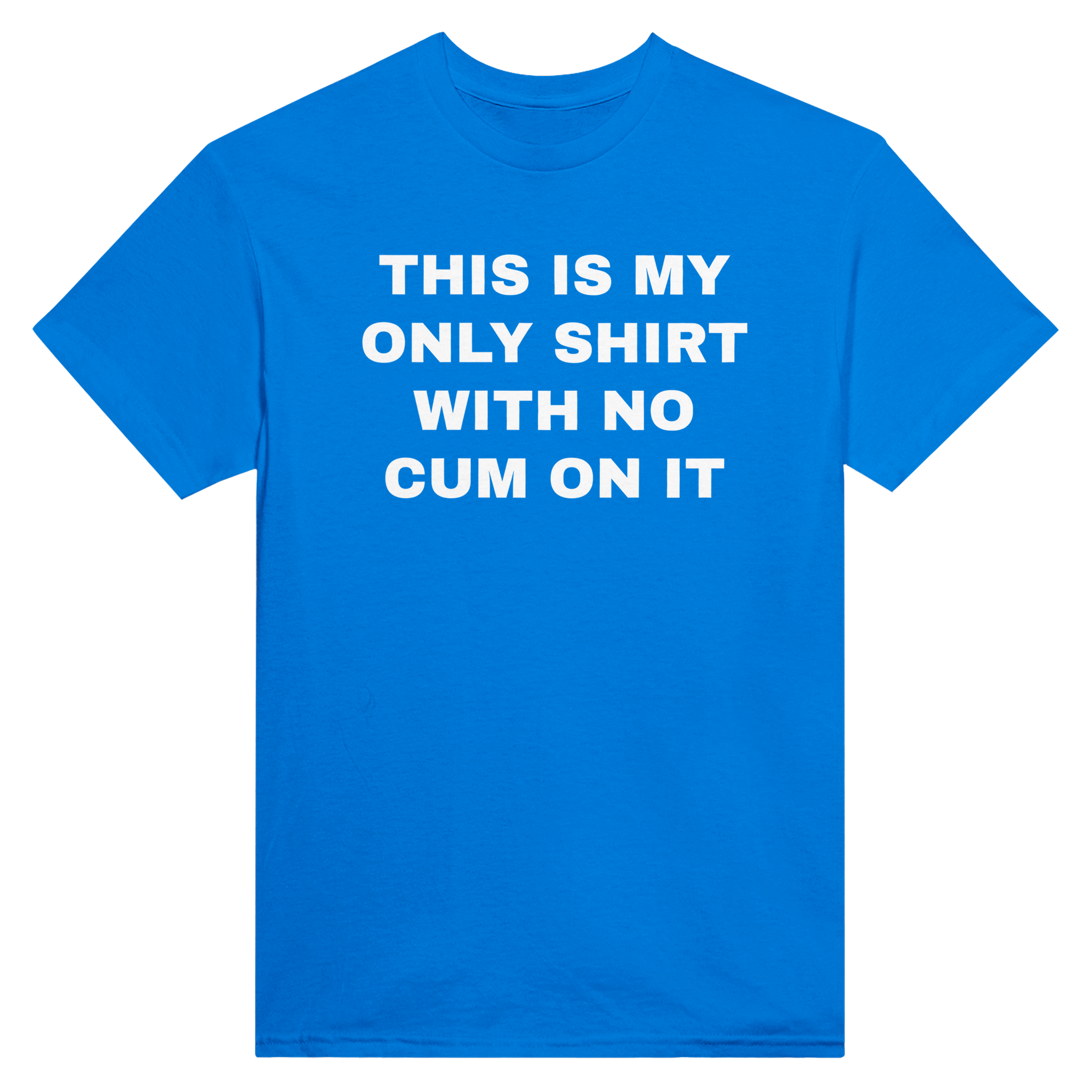 This is my only shirt with no cum on it – morsom t-skjorte fra Køddeklær
