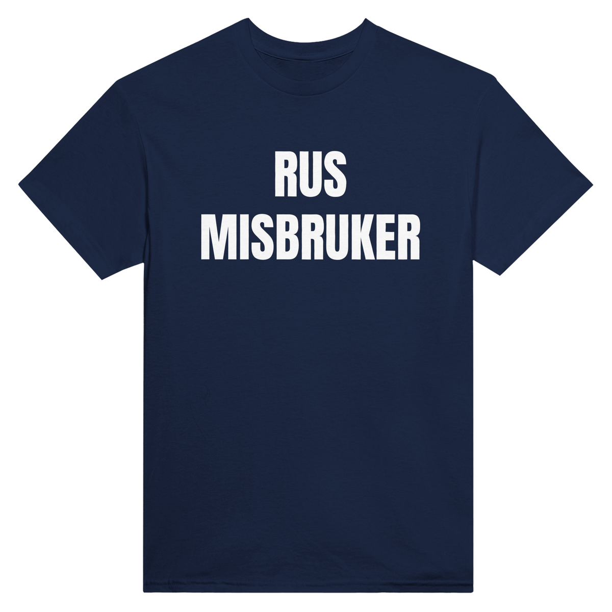 Rus misbruker – morsom t-skjorte med norsk humor fra Køddeklær
