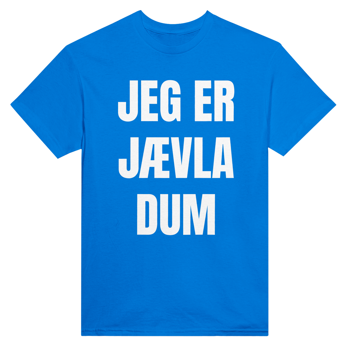 Jeg er jævla dum – morsom t-skjorte med norsk humor fra Køddeklær