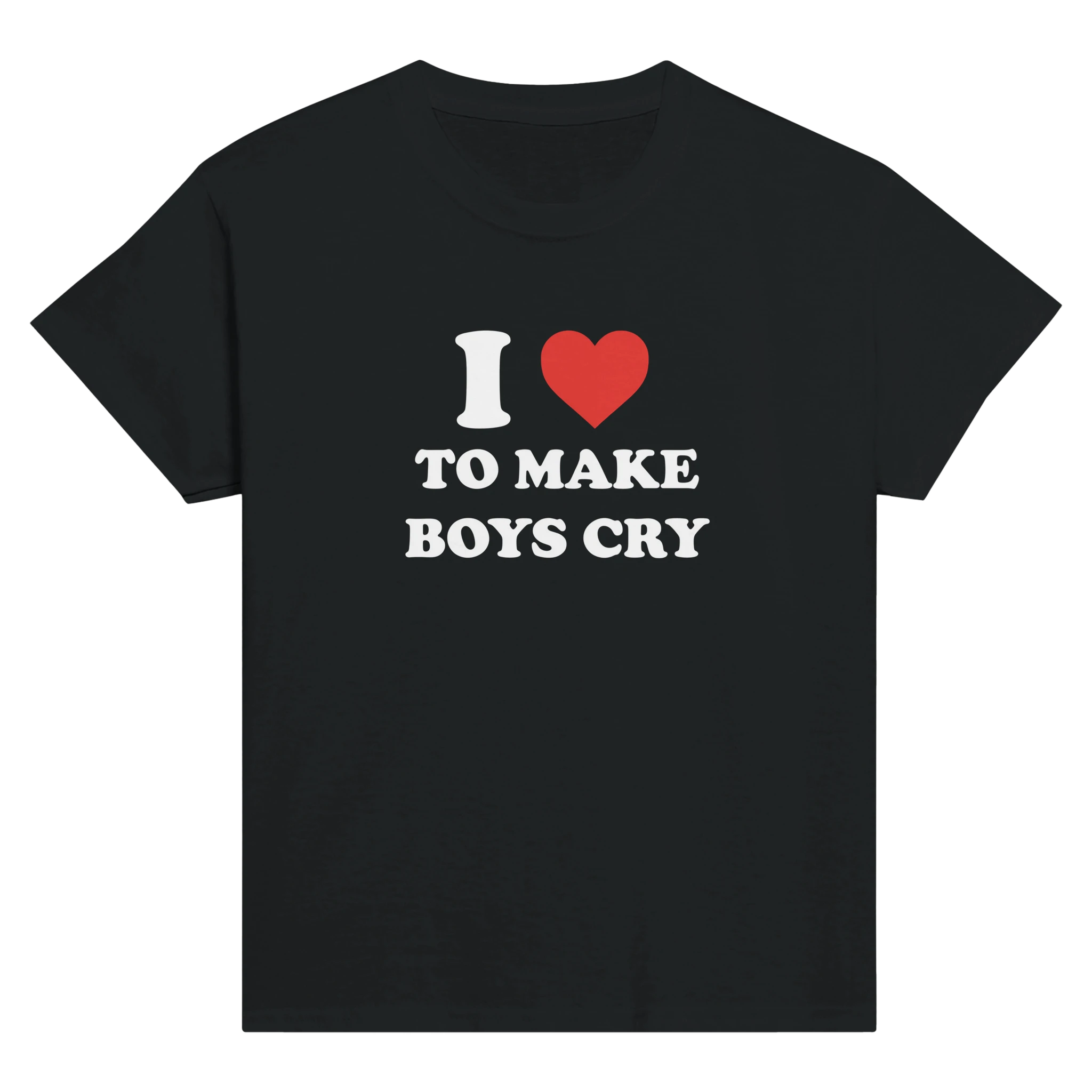 I love to make boys cry – morsom baby tee fra Køddeklær