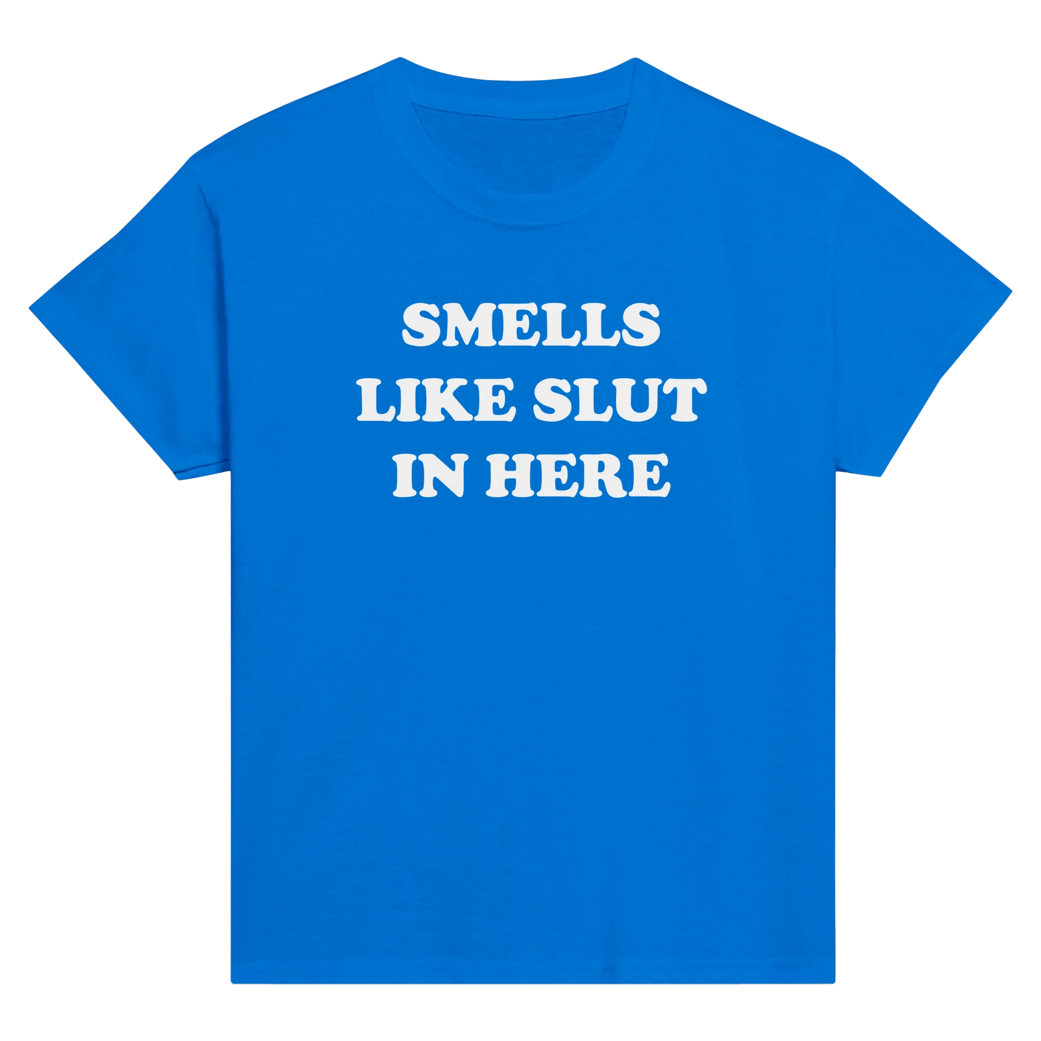 Smells like slut in here – morsom baby tee fra Køddeklær