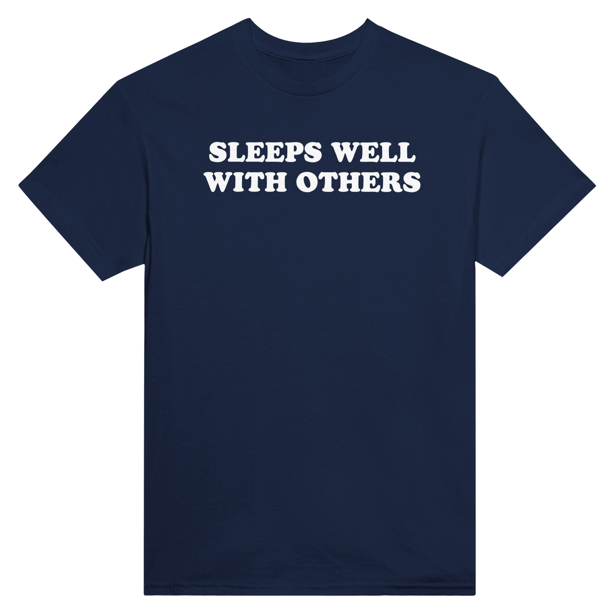 Sleeps well with others – morsom t-skjorte fra Køddeklær