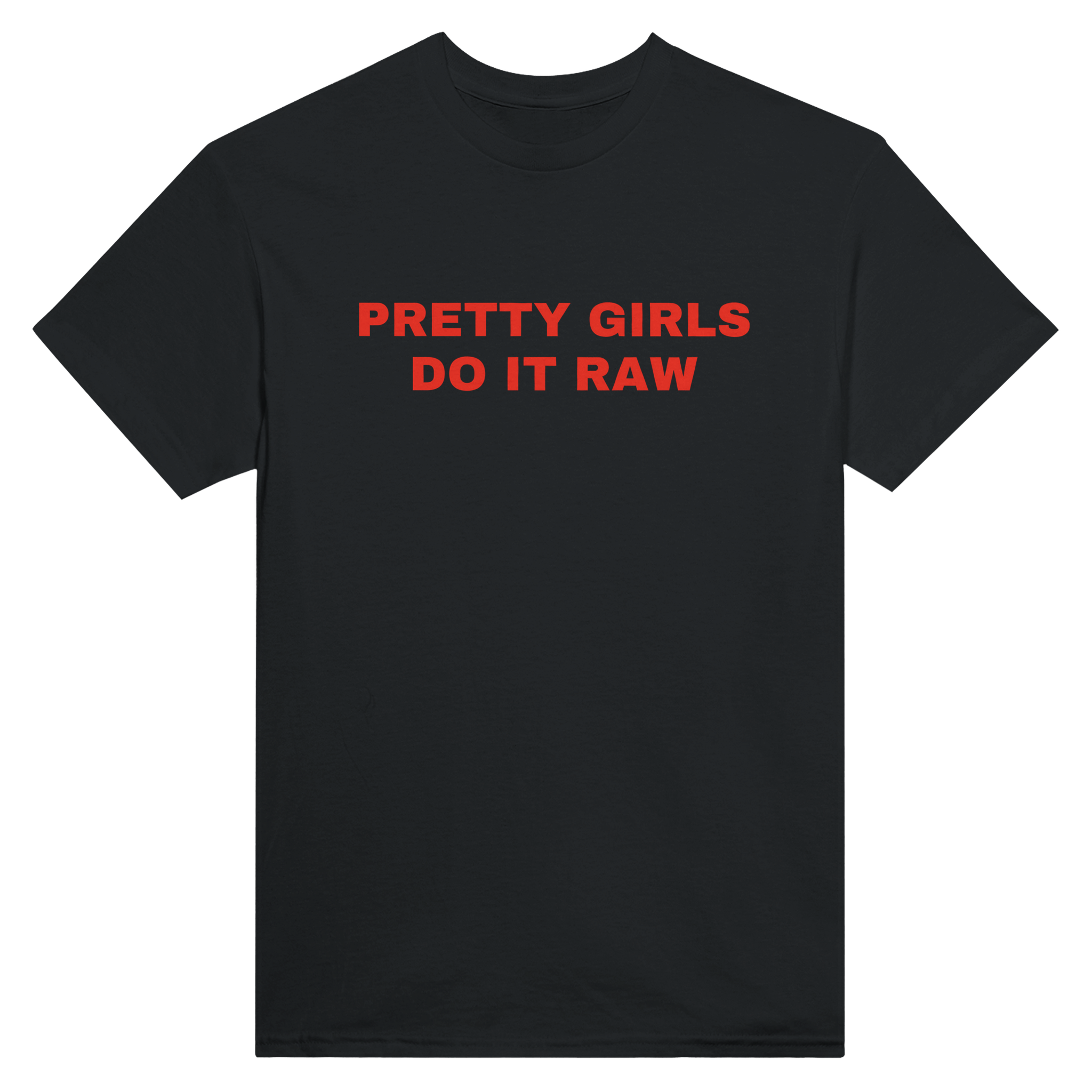 Pretty girls do it raw – morsom t-skjorte fra Køddeklær
