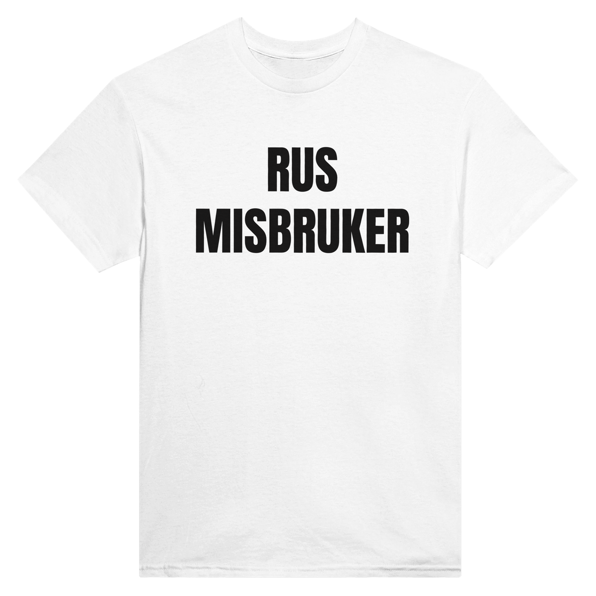 Rus misbruker – morsom t-skjorte med norsk humor fra Køddeklær