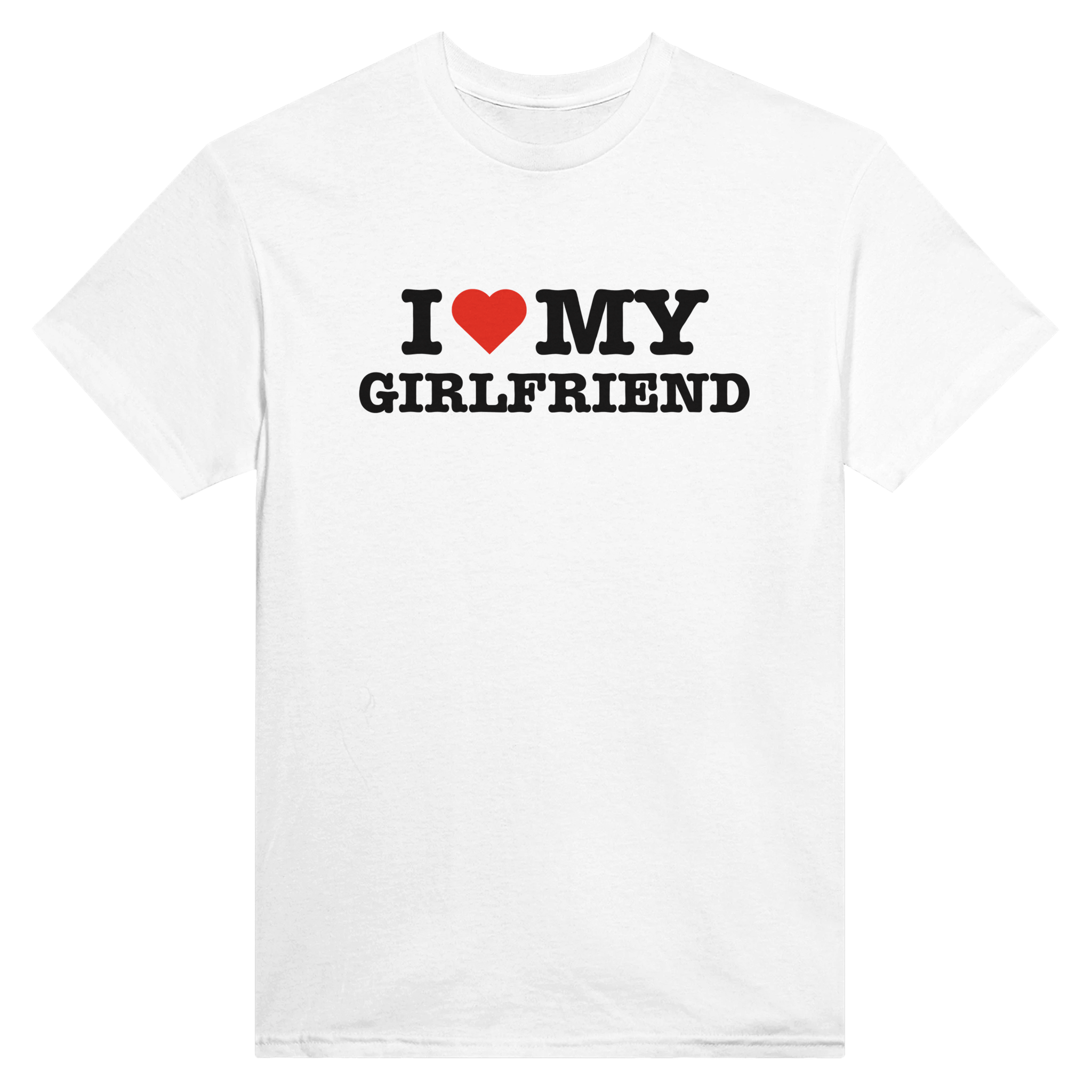 I love my girlfriend – morsom t-skjorte fra Køddeklær