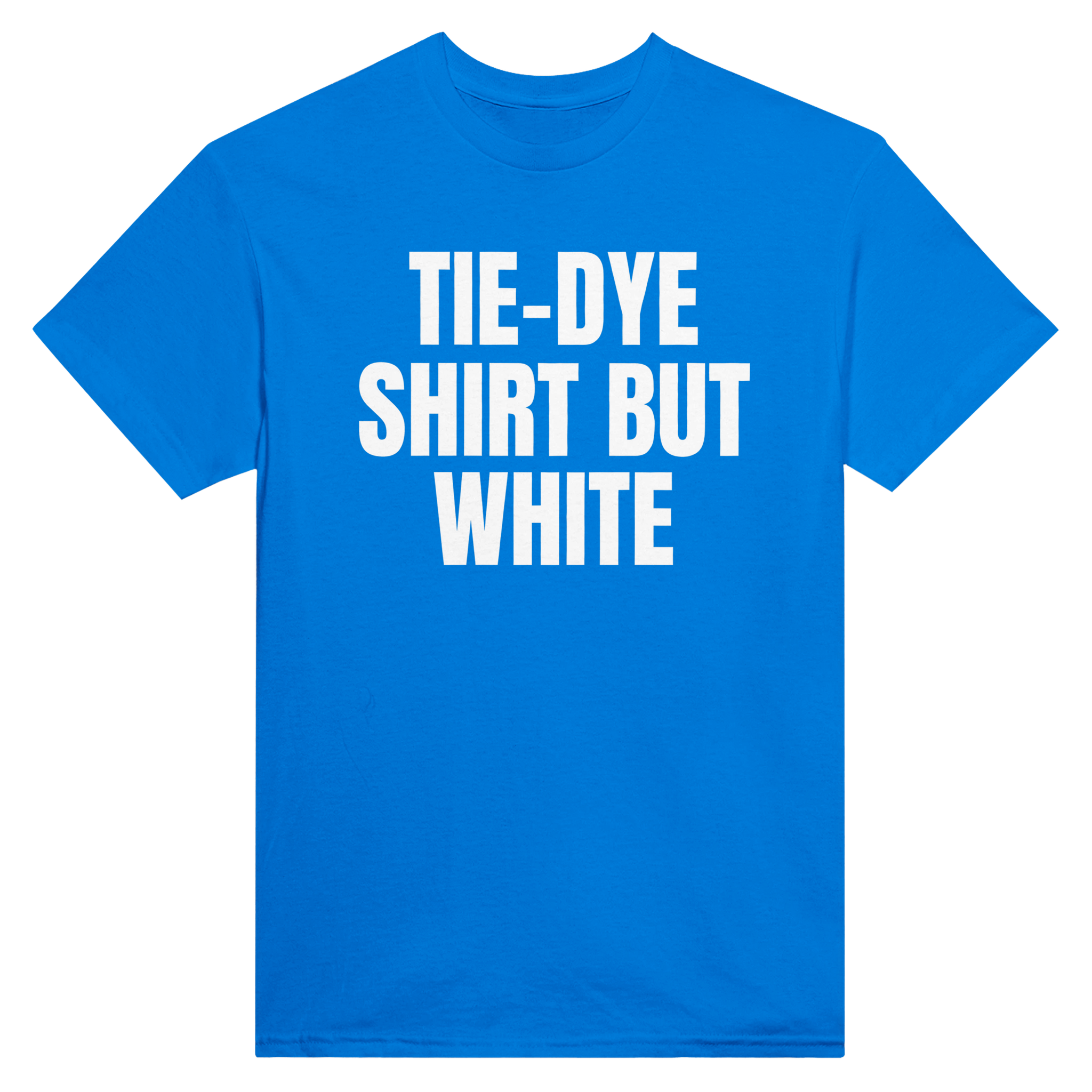 Tie-dye shirt but white – morsom t-skjorte fra Køddeklær