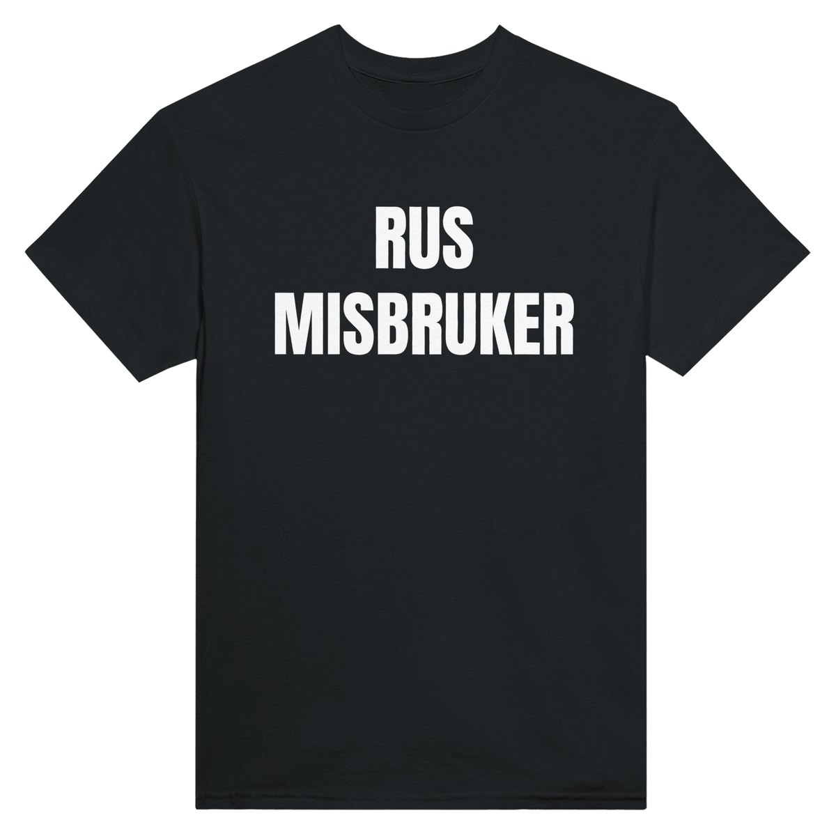 Rus misbruker – morsom t-skjorte med norsk humor fra Køddeklær
