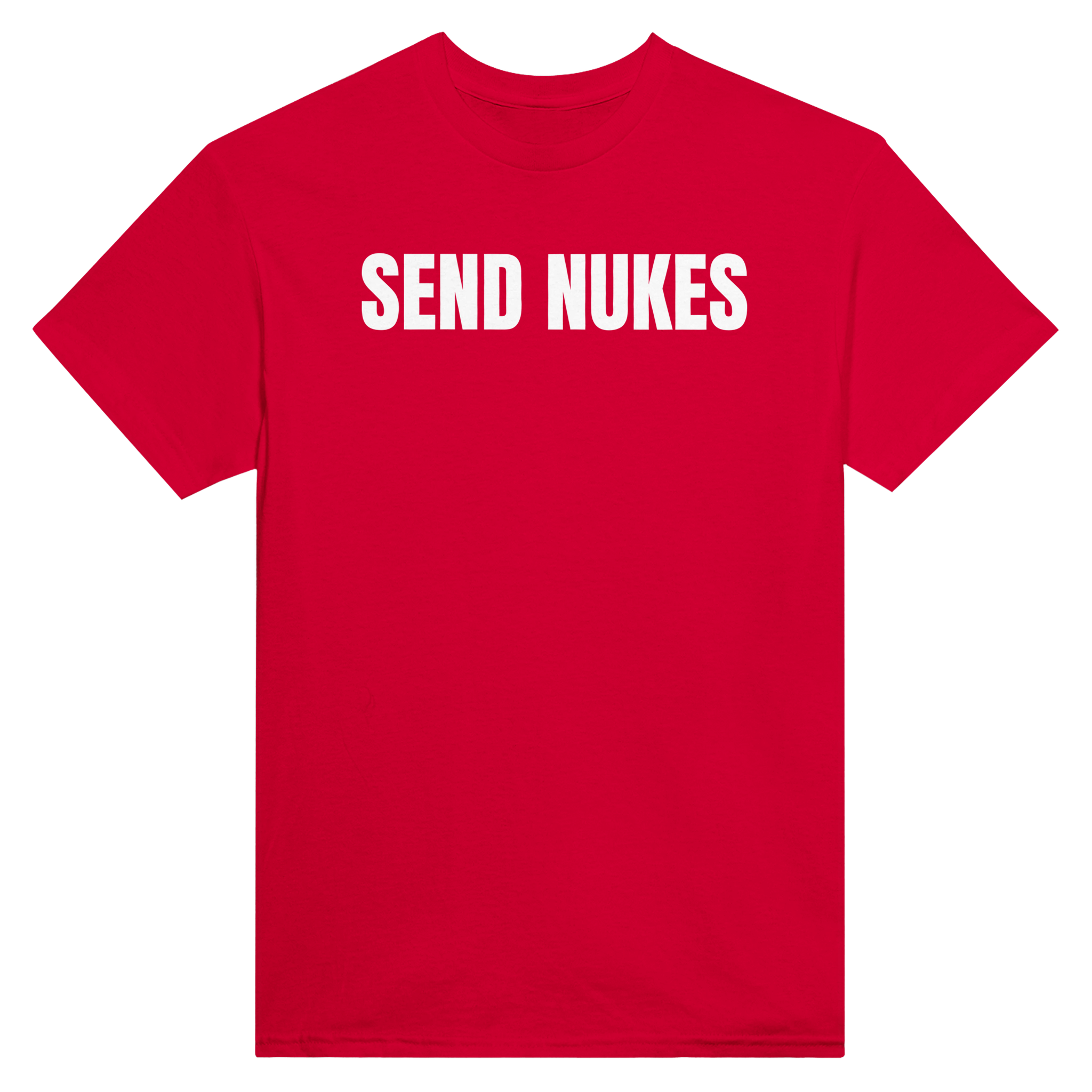 Send nukes – morsom t-skjorte fra Køddeklær