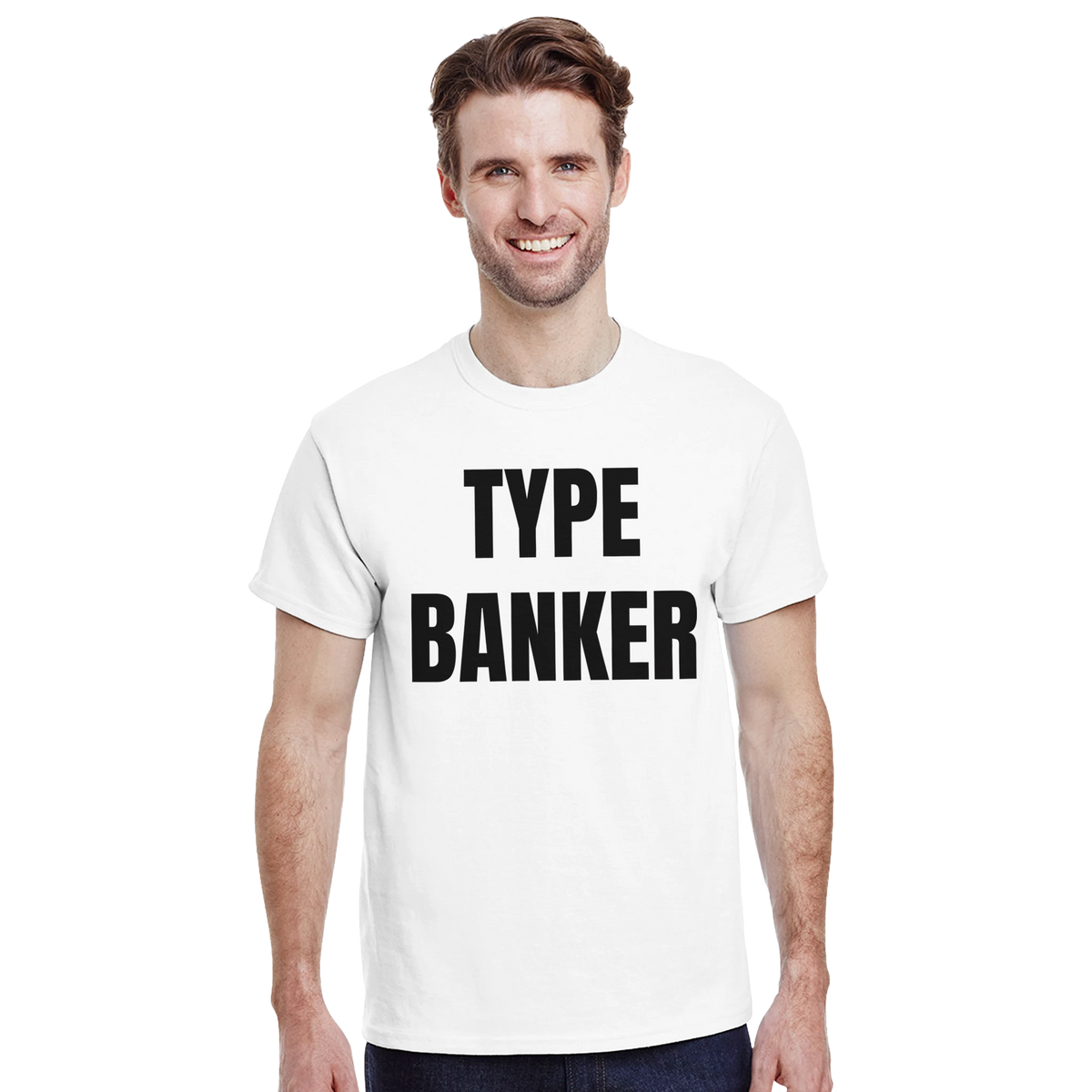 Type banker – morsom t-skjorte med norsk humor fra Køddeklær