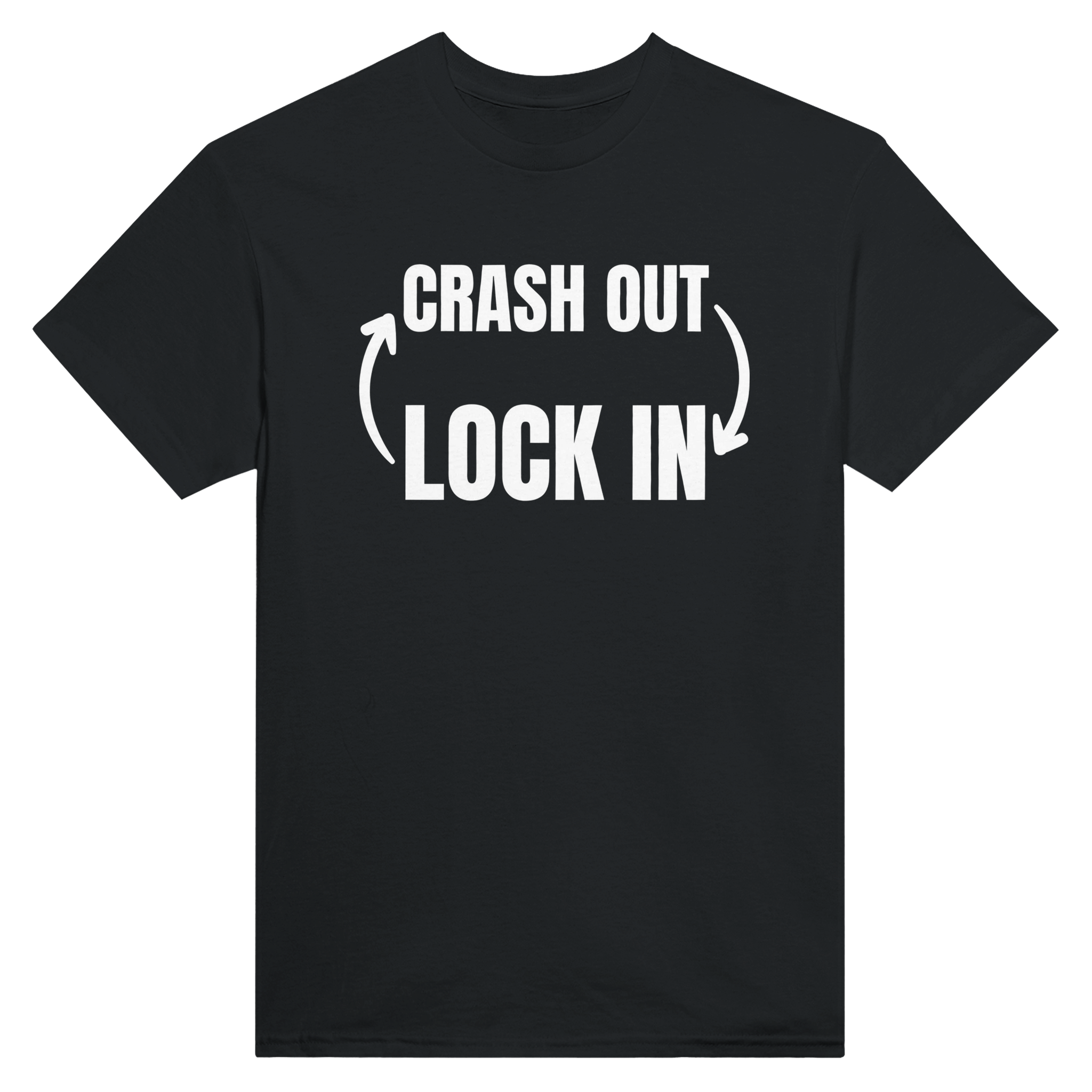 Crash out lock in – morsom t-skjorte fra Køddeklær