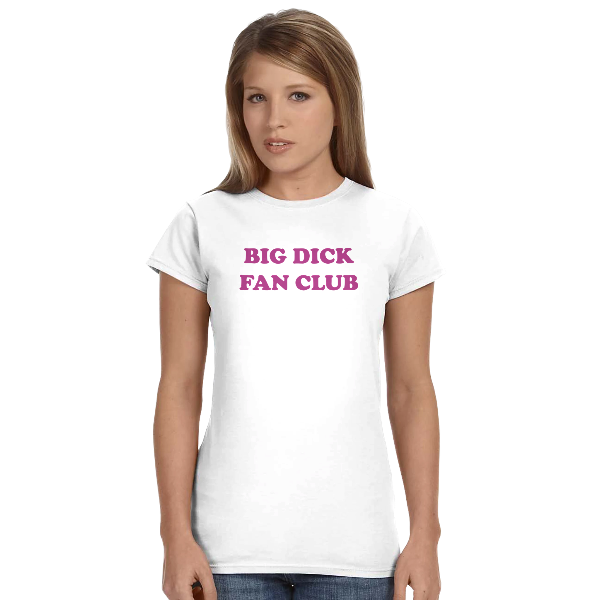 Big dick fan club – morsom dame-t-skjorte fra Køddeklær
