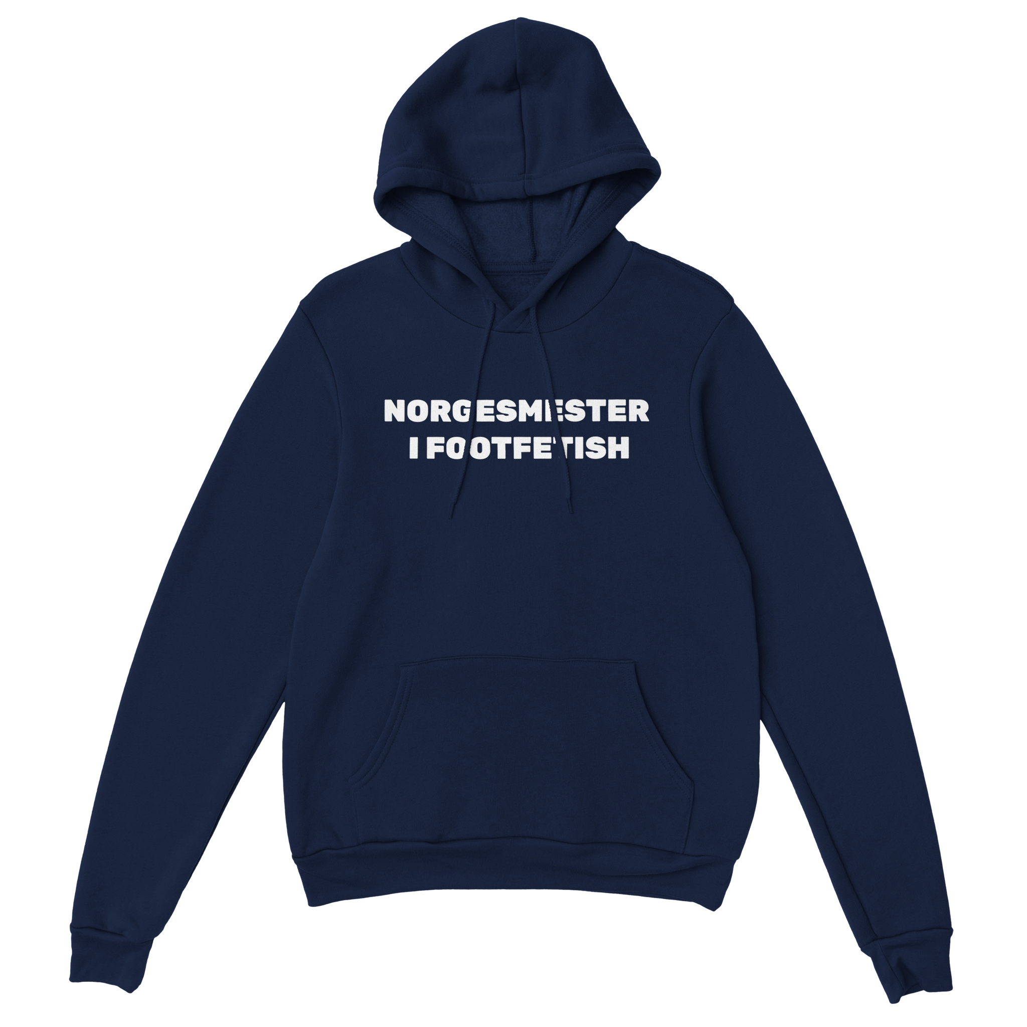 Norgesmester i footfetish – morsom genser fra Køddeklær
