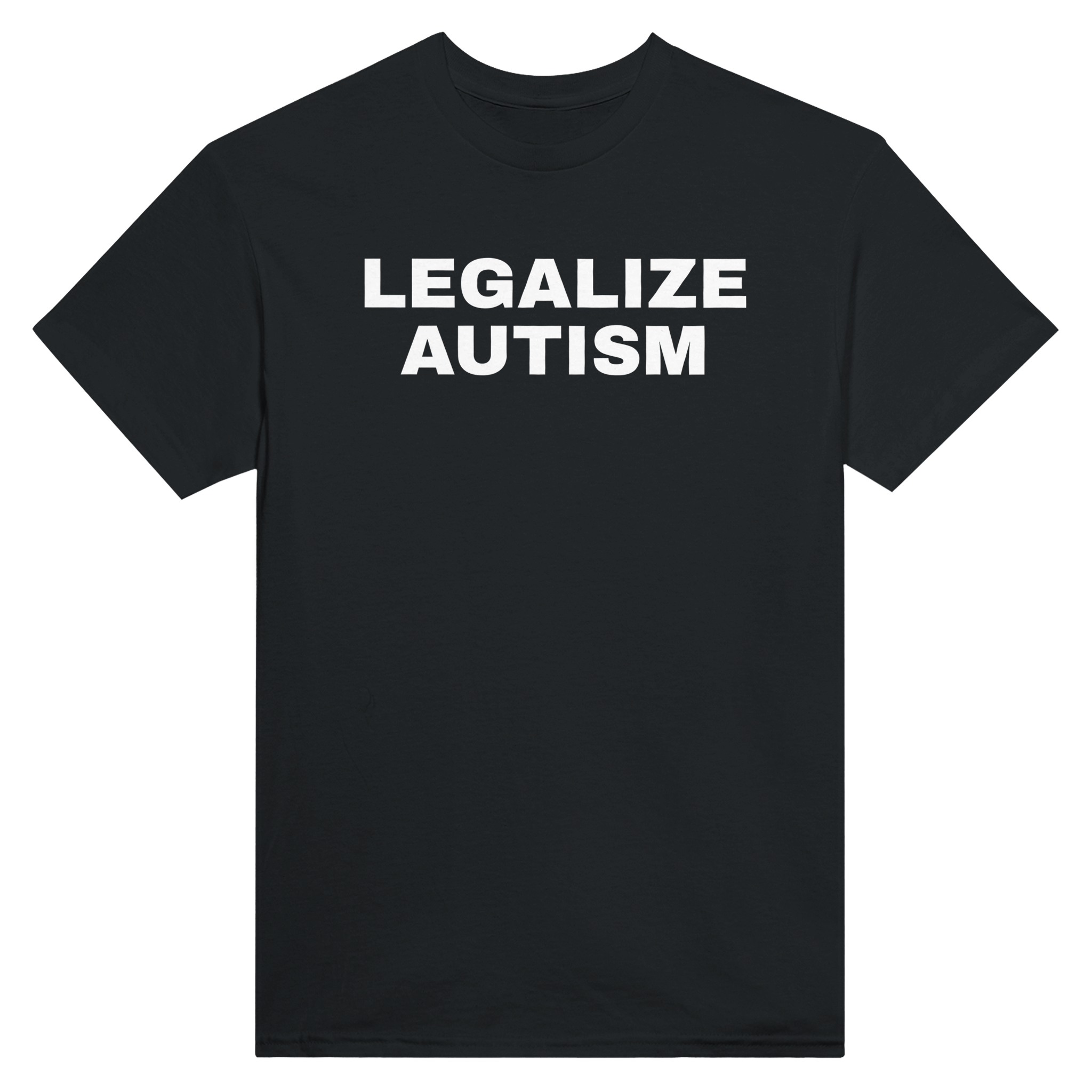 Legalize autism – morsom t-skjorte fra Køddeklær