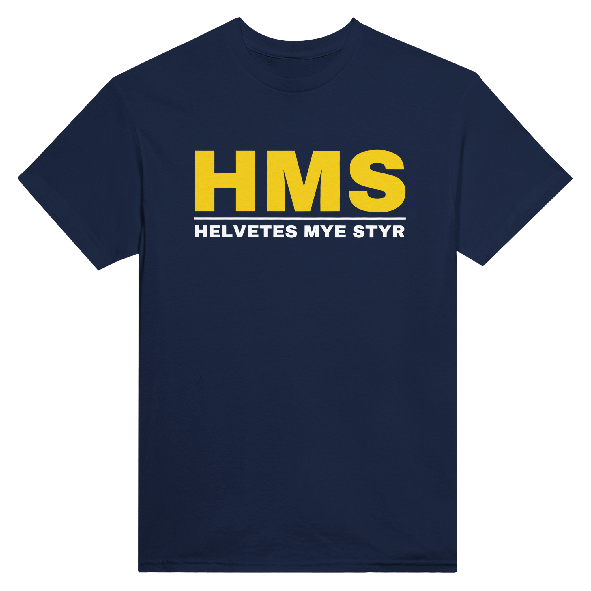 HMS – Helvetes mye styr – morsom t-skjorte med norsk humor fra Køddeklær