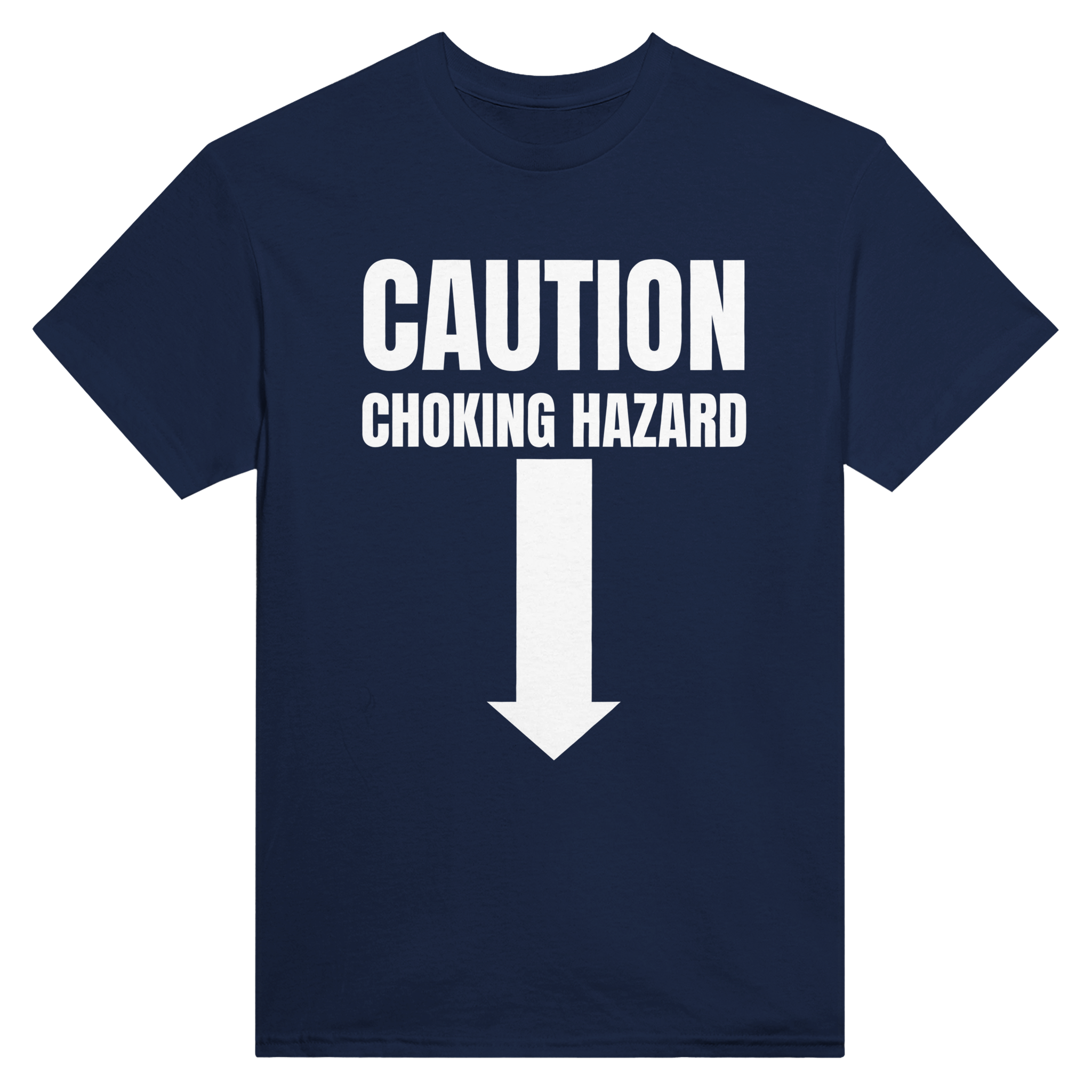 Caution choking hazard – morsom t-skjorte fra Køddeklær