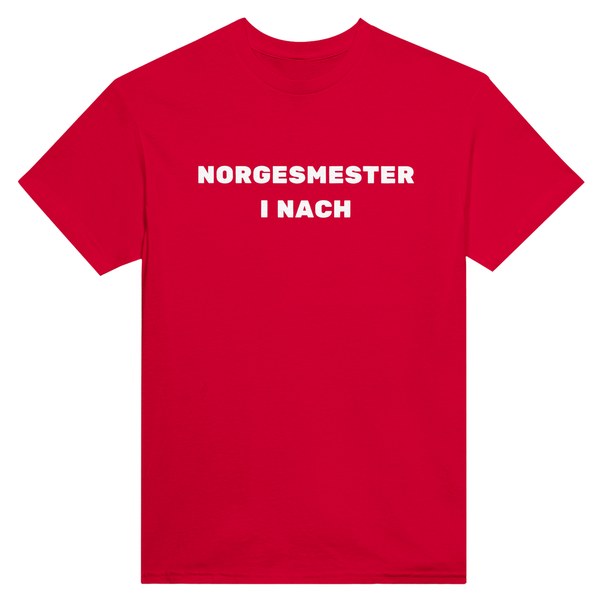 Norgesmester i nach – morsom t-skjorte med norsk humor fra Køddeklær