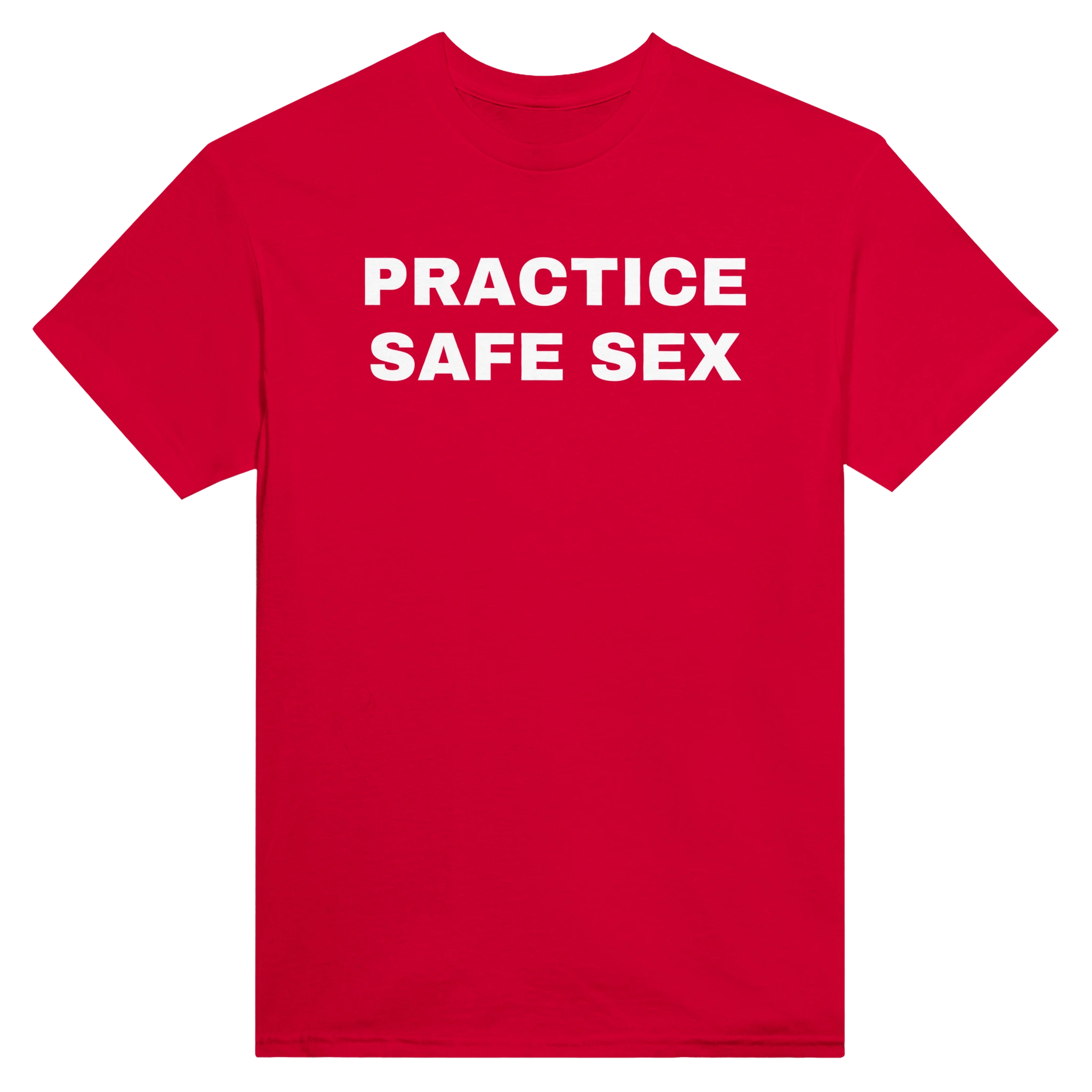 Practice safe sex – morsom t-skjorte fra Køddeklær