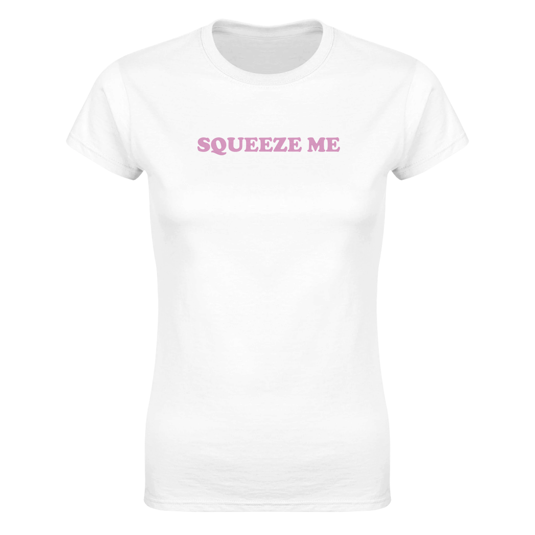 Squeeze me – morsom dame-t-skjorte fra Køddeklær
