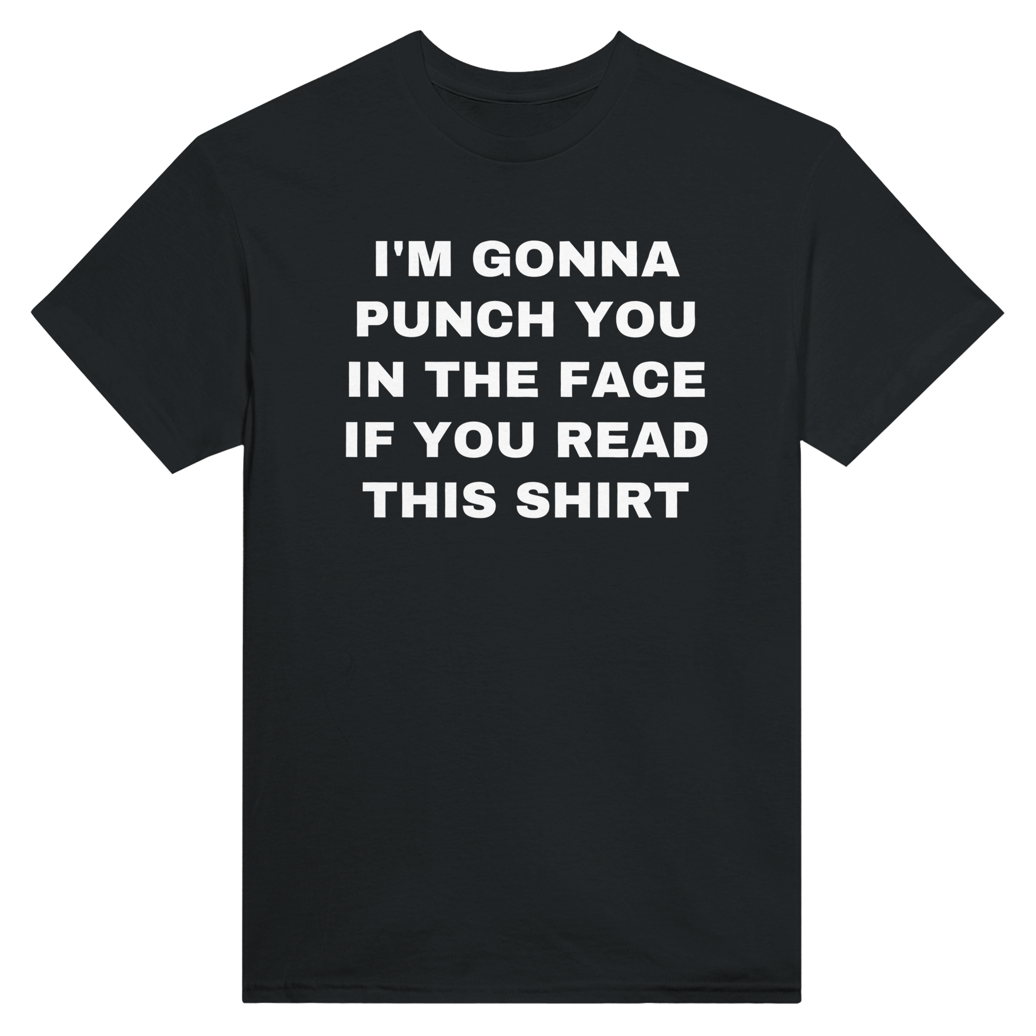 I'm gonna punch you in the face if you read this shirt – morsom t-skjorte fra Køddeklær