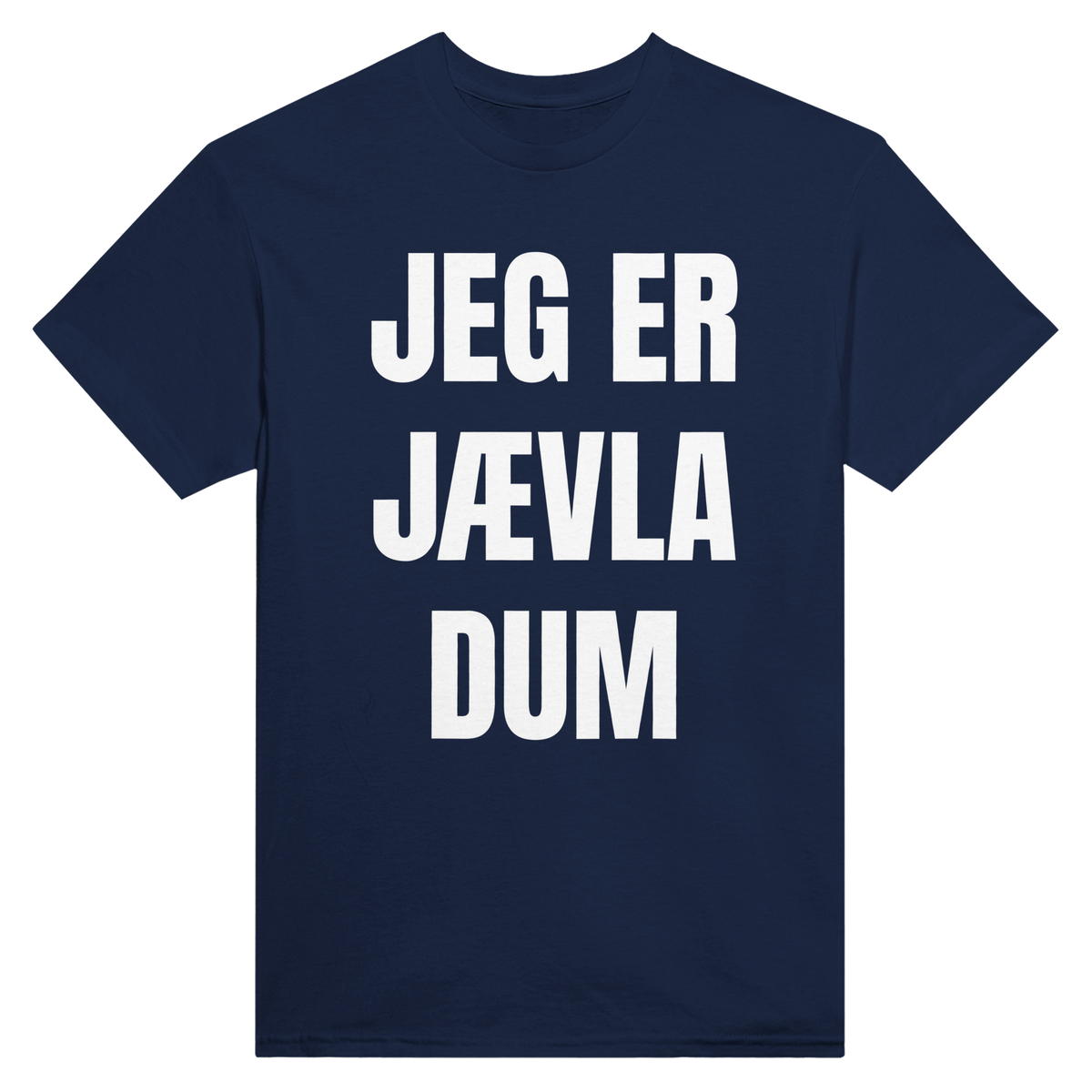 Jeg er jævla dum – morsom t-skjorte med norsk humor fra Køddeklær