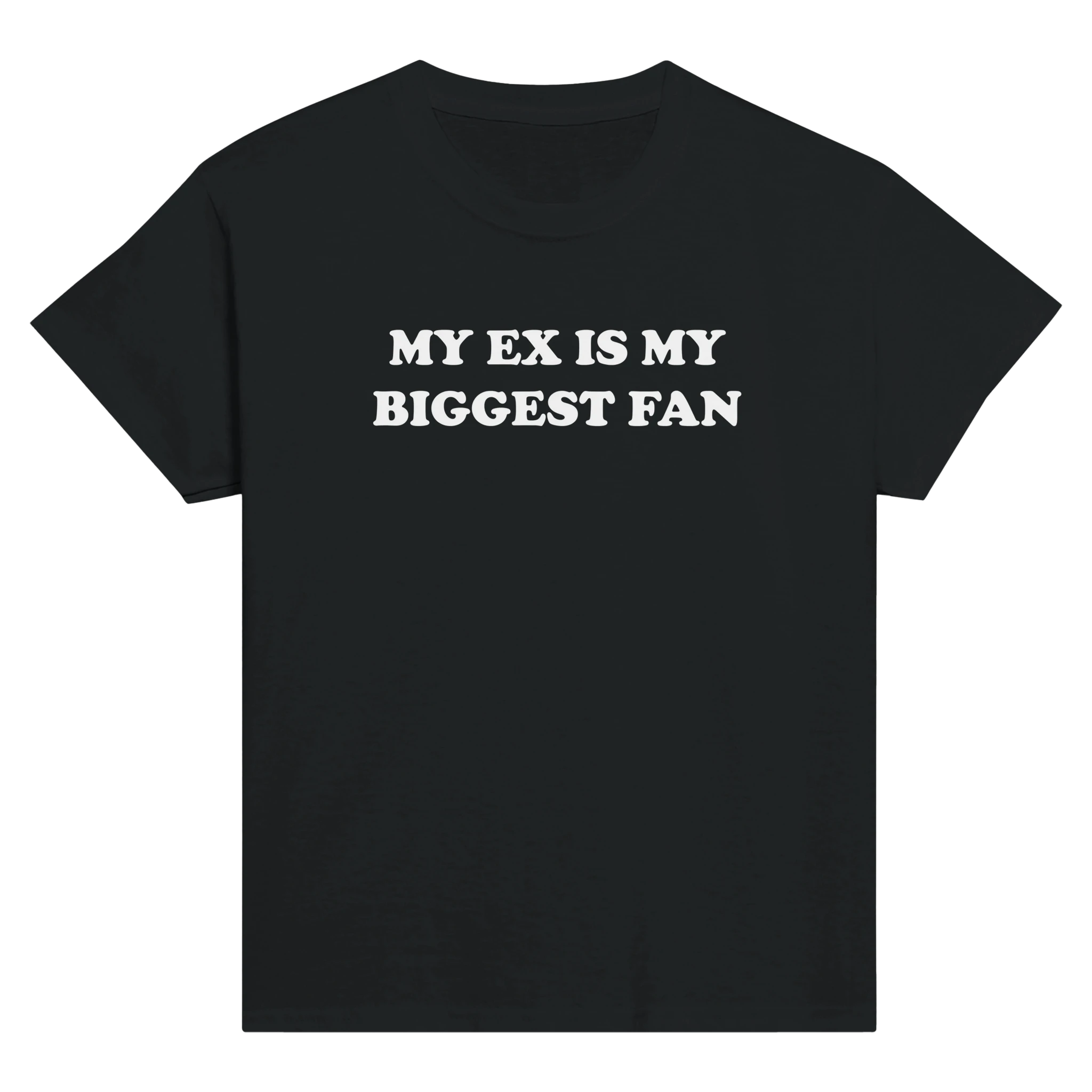 My ex is my biggest fan – morsom baby tee fra Køddeklær