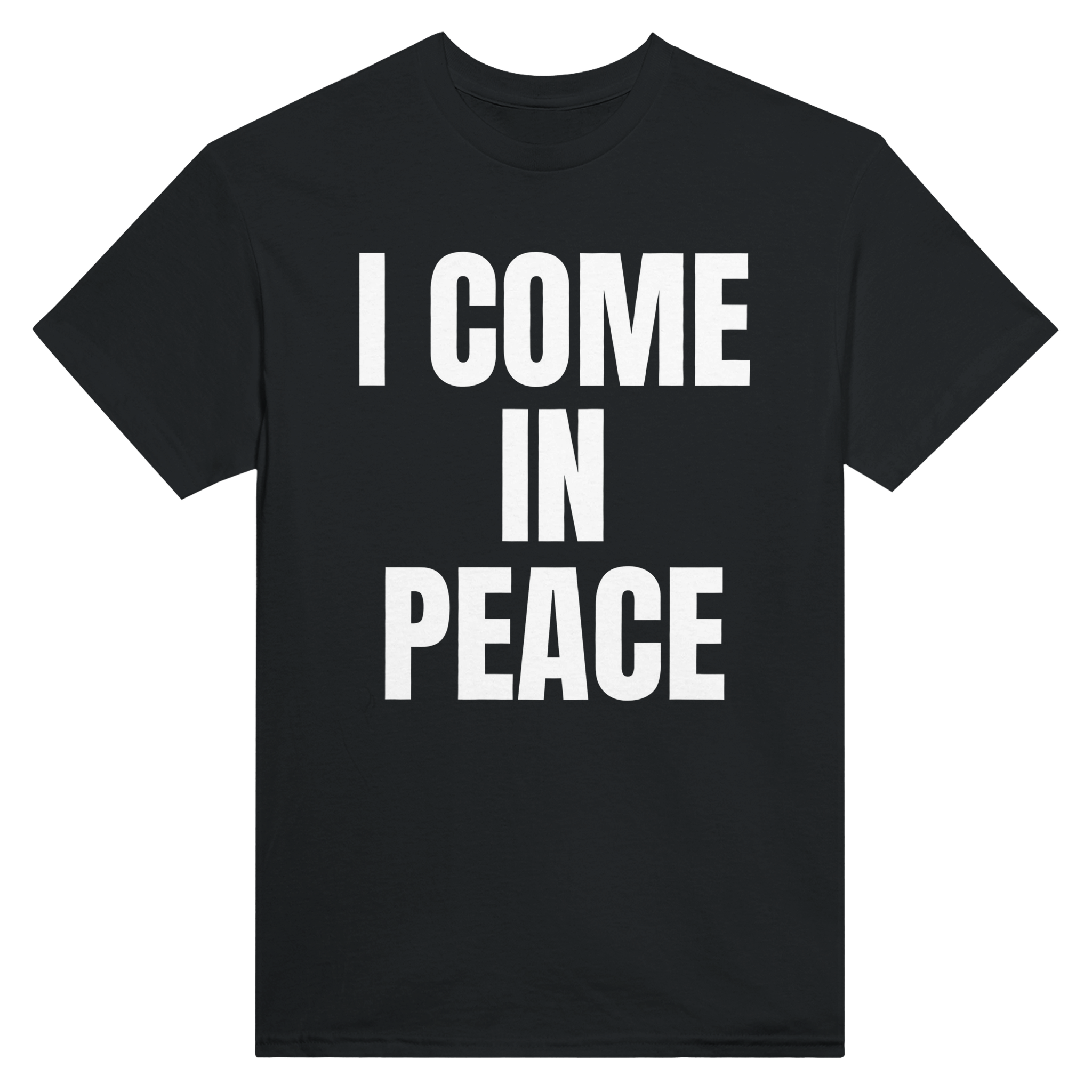 I come in peace – morsom t-skjorte fra Køddeklær