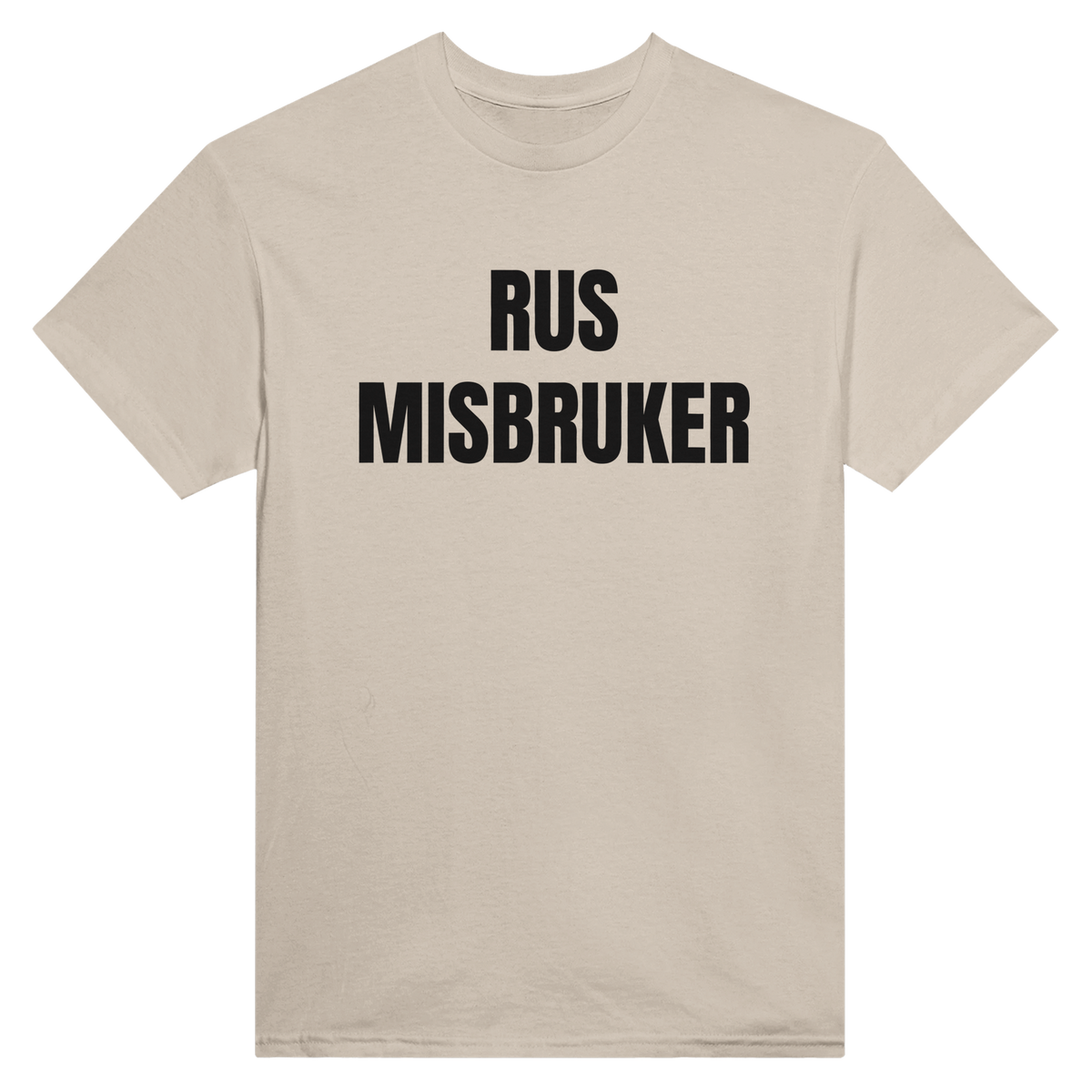 Rus misbruker – morsom t-skjorte med norsk humor fra Køddeklær