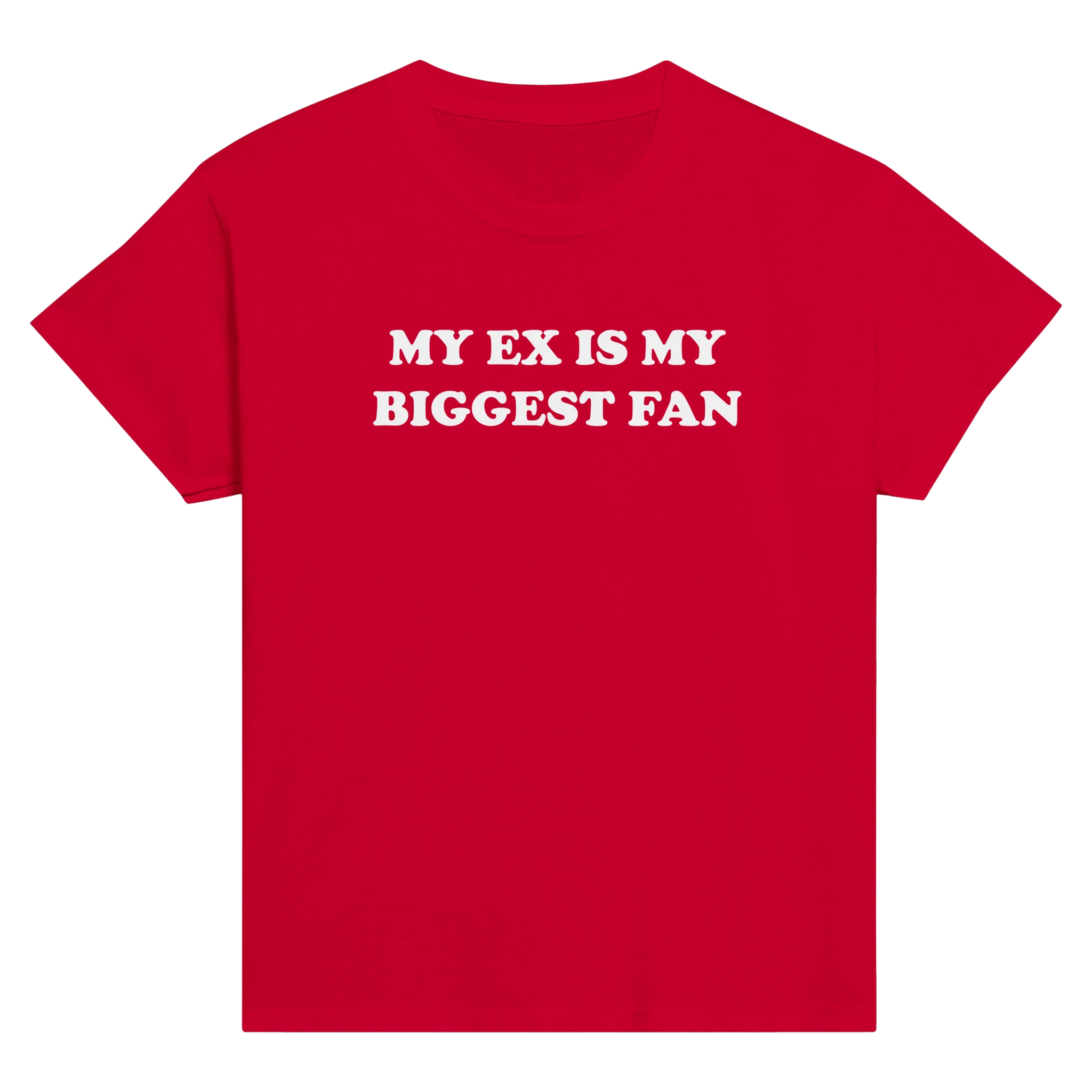 My ex is my biggest fan – morsom baby tee fra Køddeklær