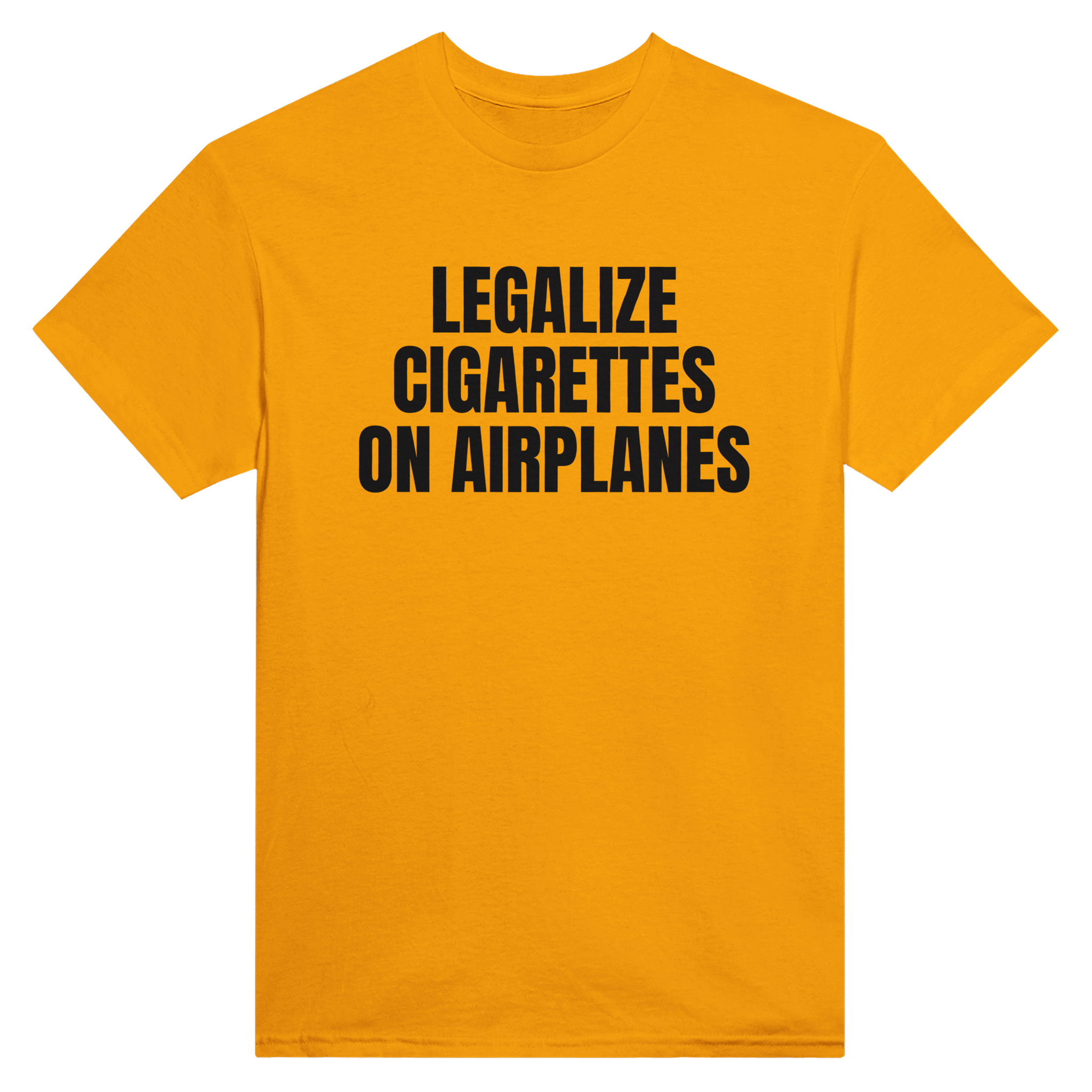 Legalize cigarettes on airplanes – morsom t-skjorte fra Køddeklær