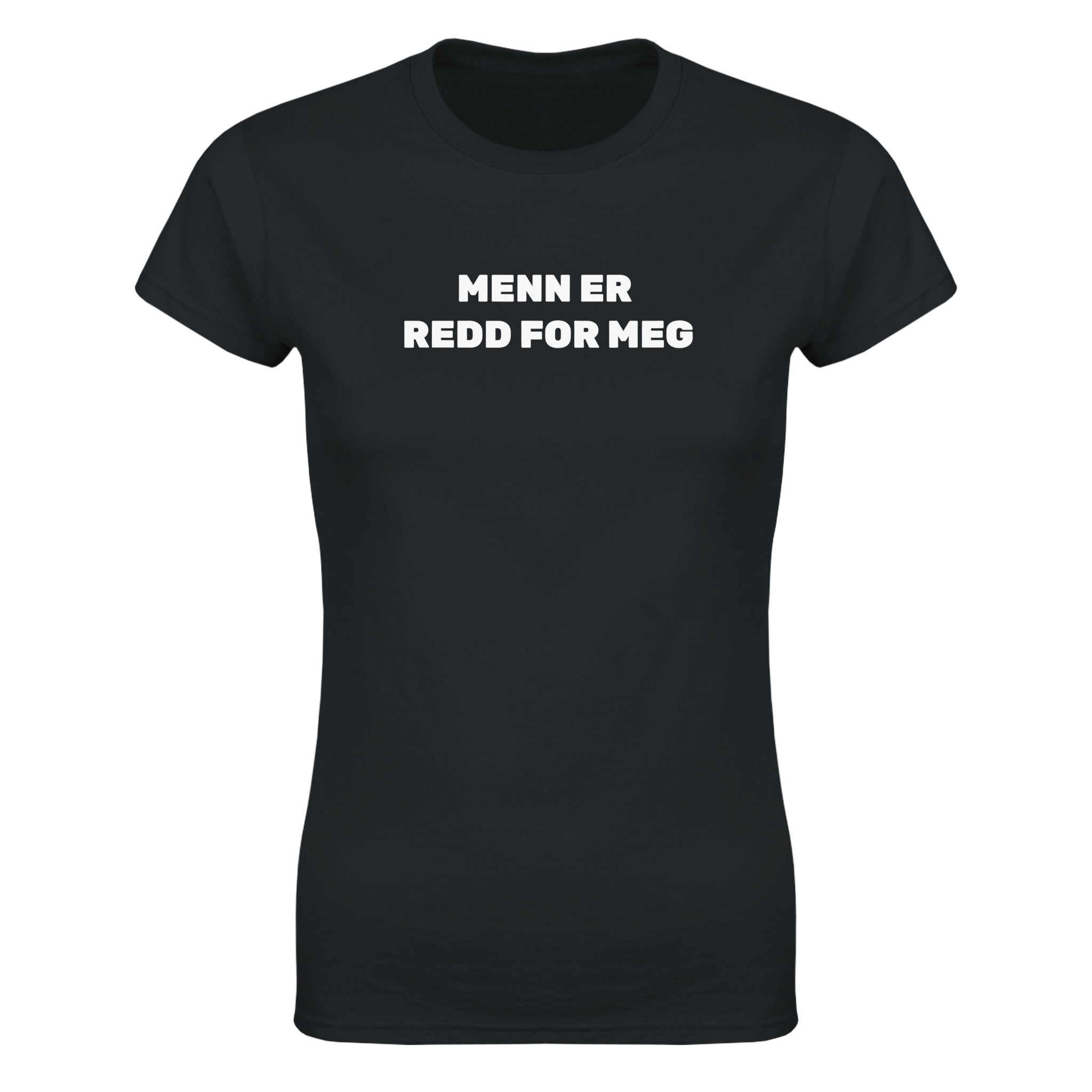 Menn er redd for meg – morsom dame-t-skjorte fra Køddeklær
