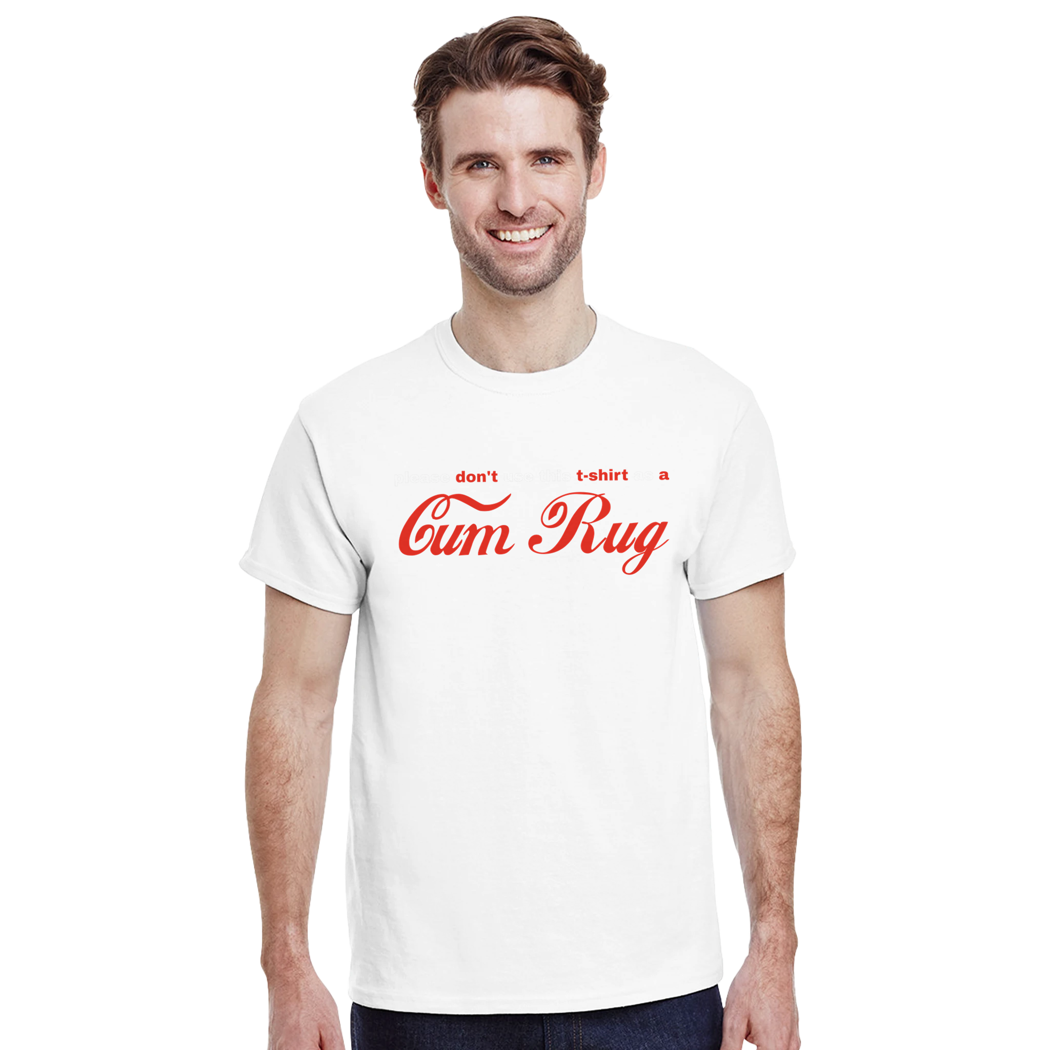 Please don't use this t-shirt as a cum rug – morsom t-skjorte fra Køddeklær