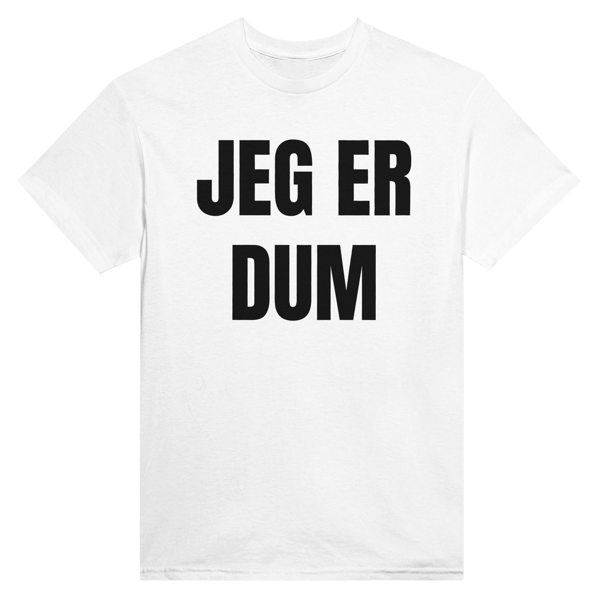 Jeg er dum – morsom t-skjorte med norsk humor fra Køddeklær