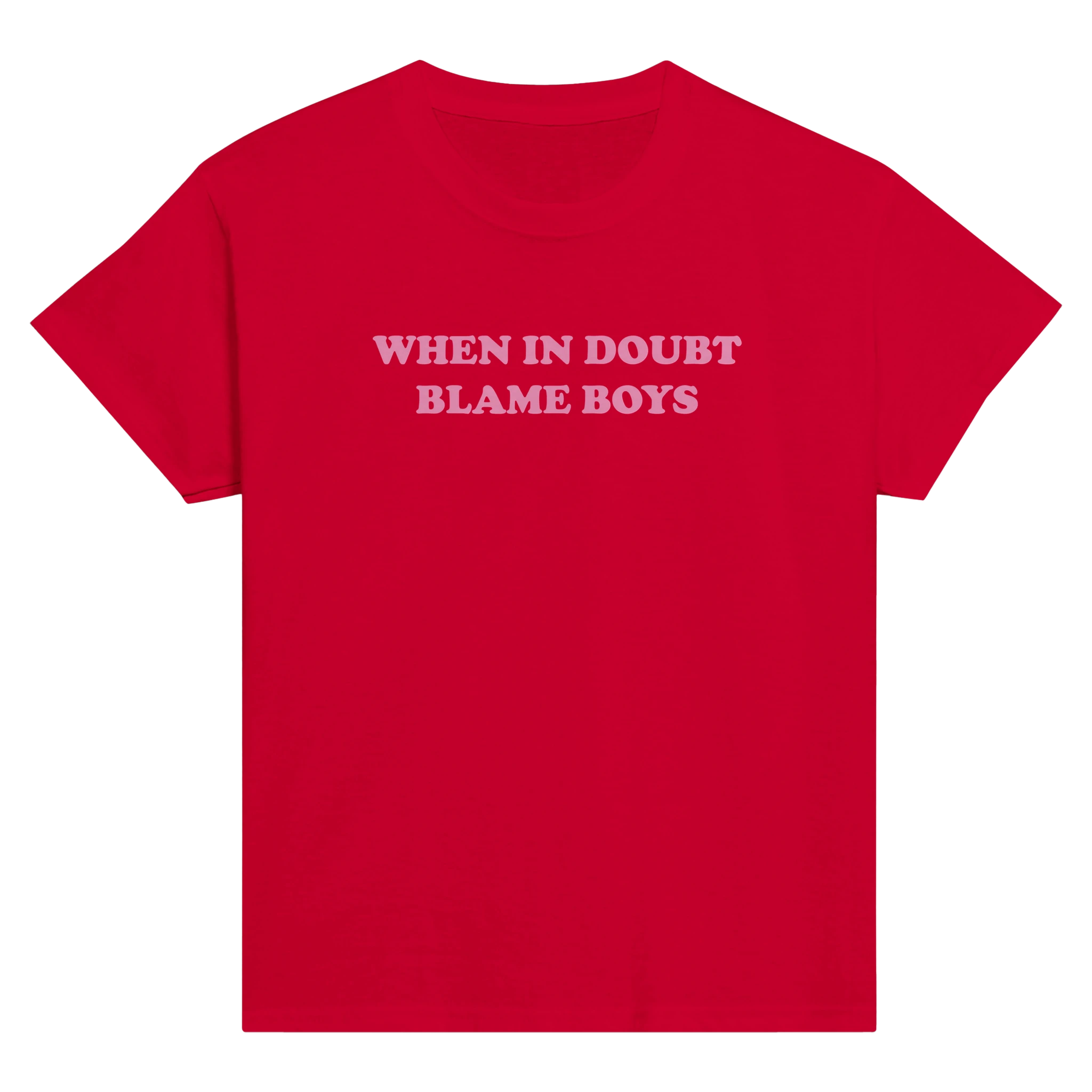 When in doubt blame boys – morsom baby tee fra Køddeklær