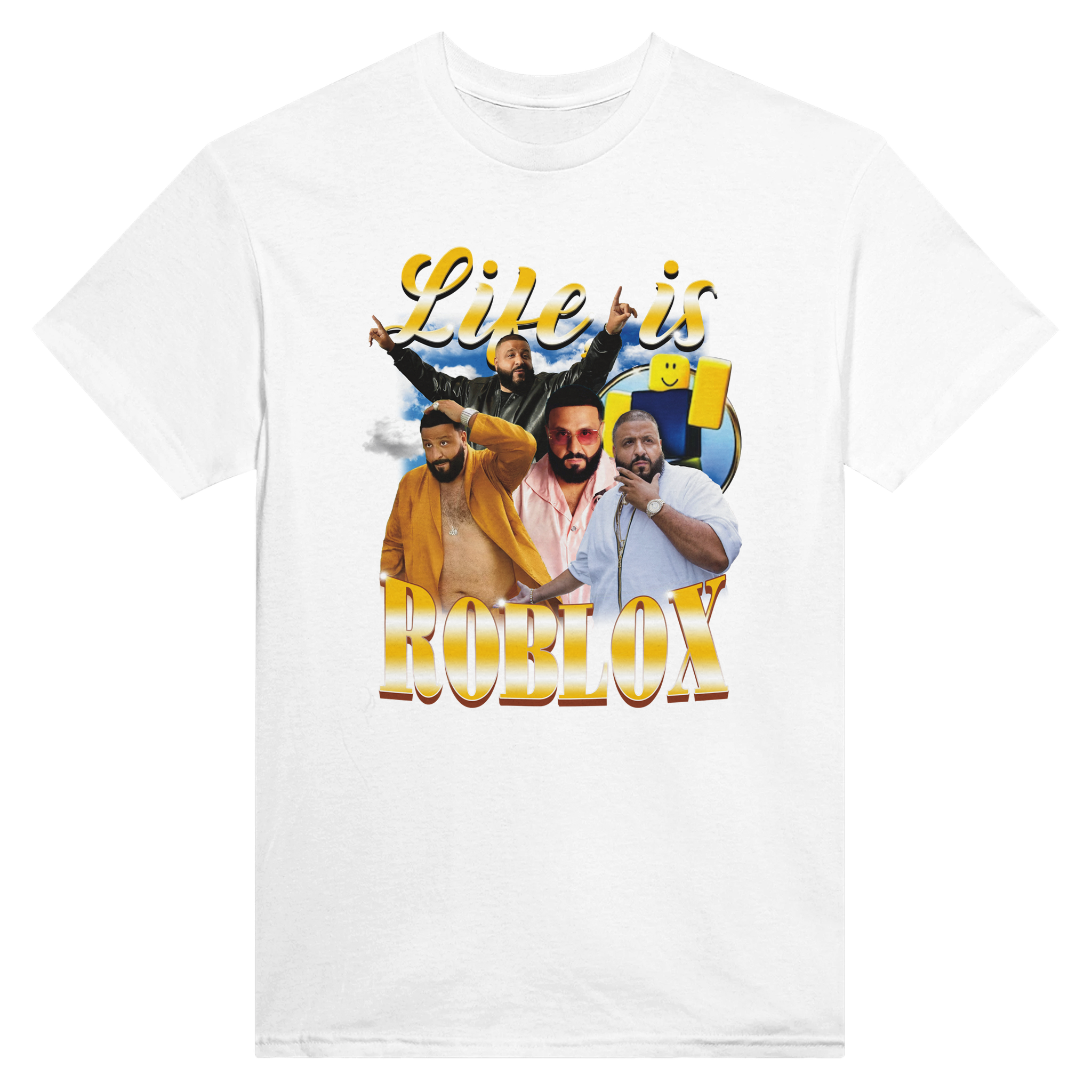 Life is roblox dj khaled – morsom t-skjorte fra Køddeklær