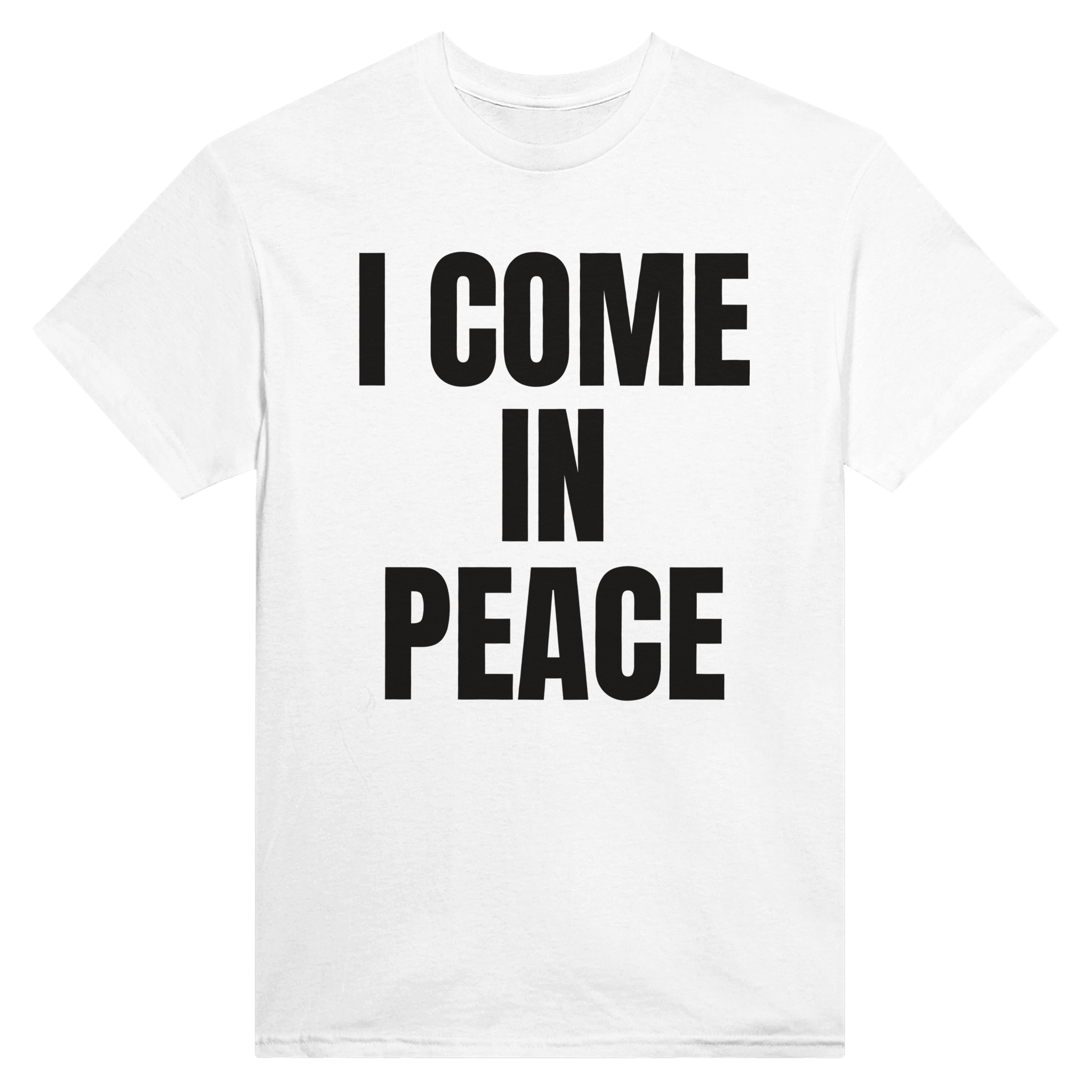 I come in peace – morsom t-skjorte fra Køddeklær